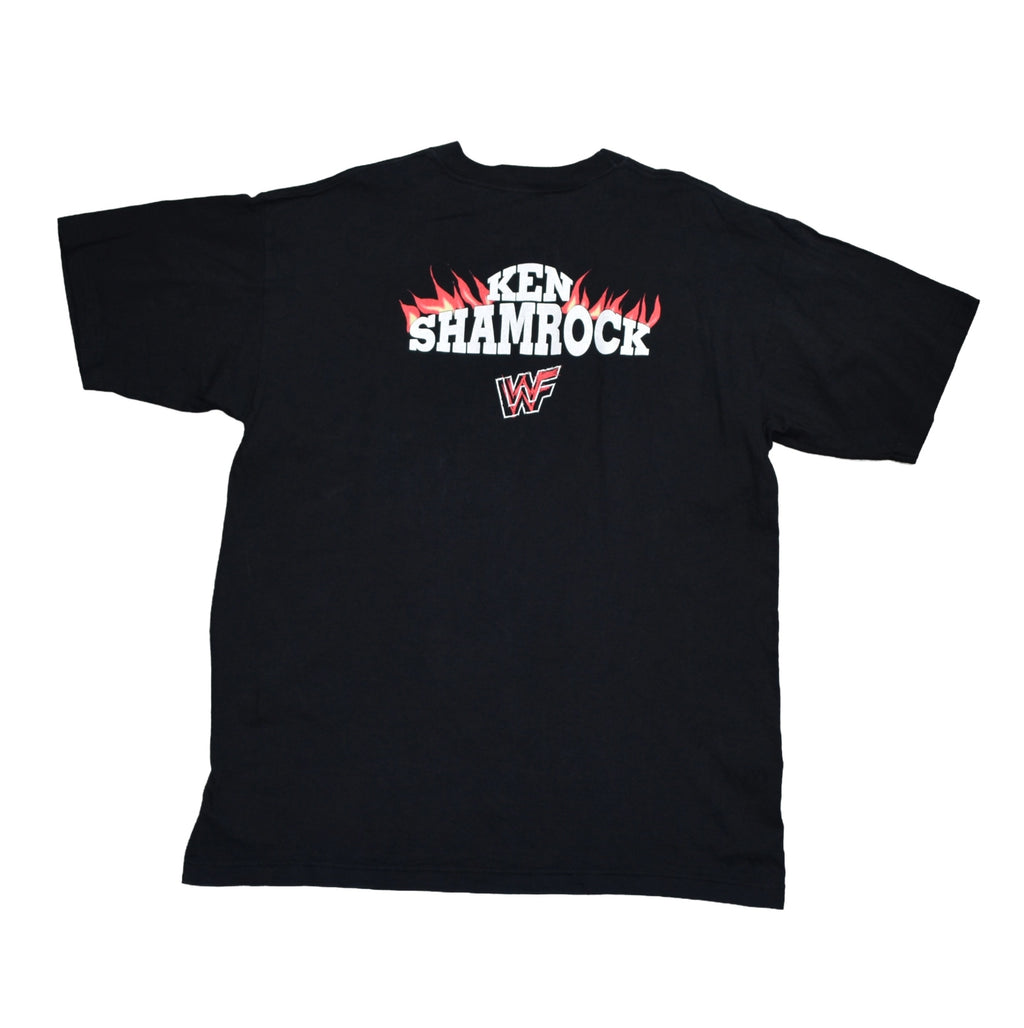 1998 ken shamrock vintage world's most dangerous man 90s wwf wrestler promo t-shirt
