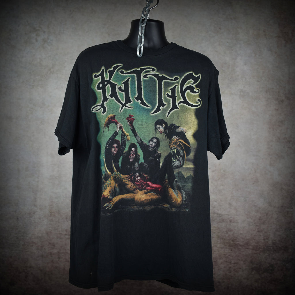 2000 kittie vintage spit era cult classic y2k canadian heavy metal band promo t-shirt