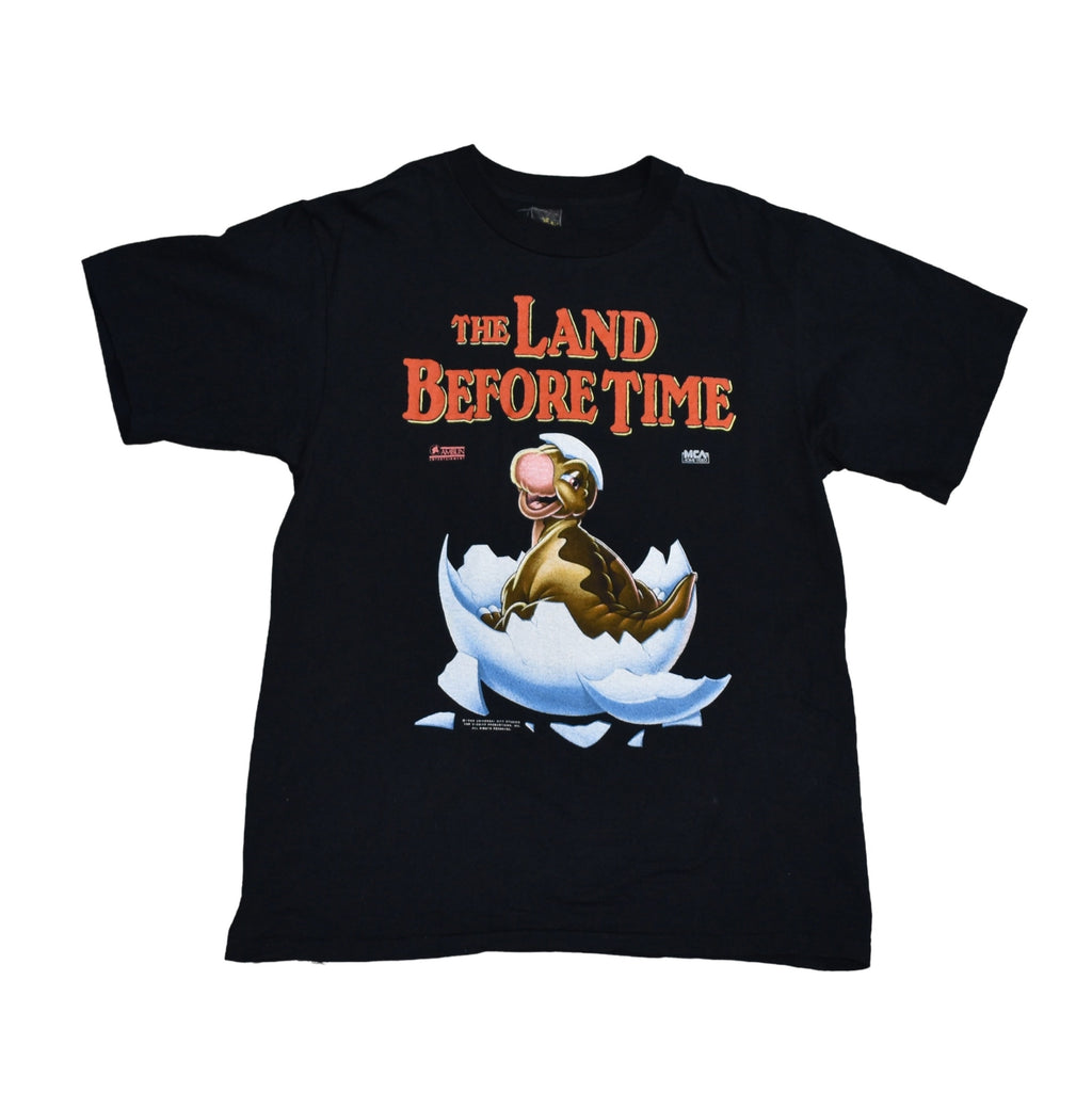 1988 the land before time vintage don bluth classic 80s animated dinosaur movie promo t-shirt