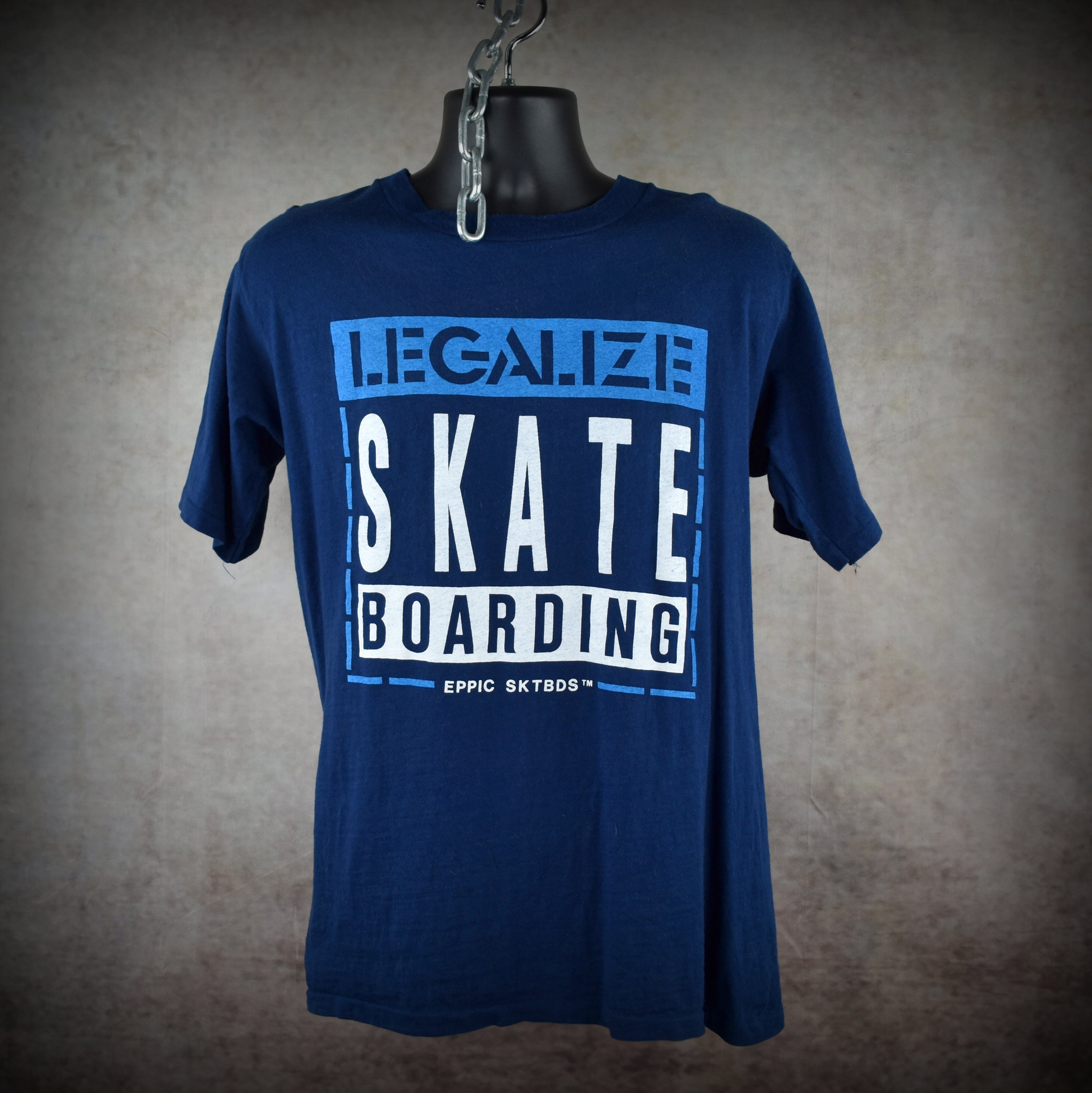 1980s eppic sktbds vintage legalize skateboarding iconic 80s punk style protest skate t-shirt