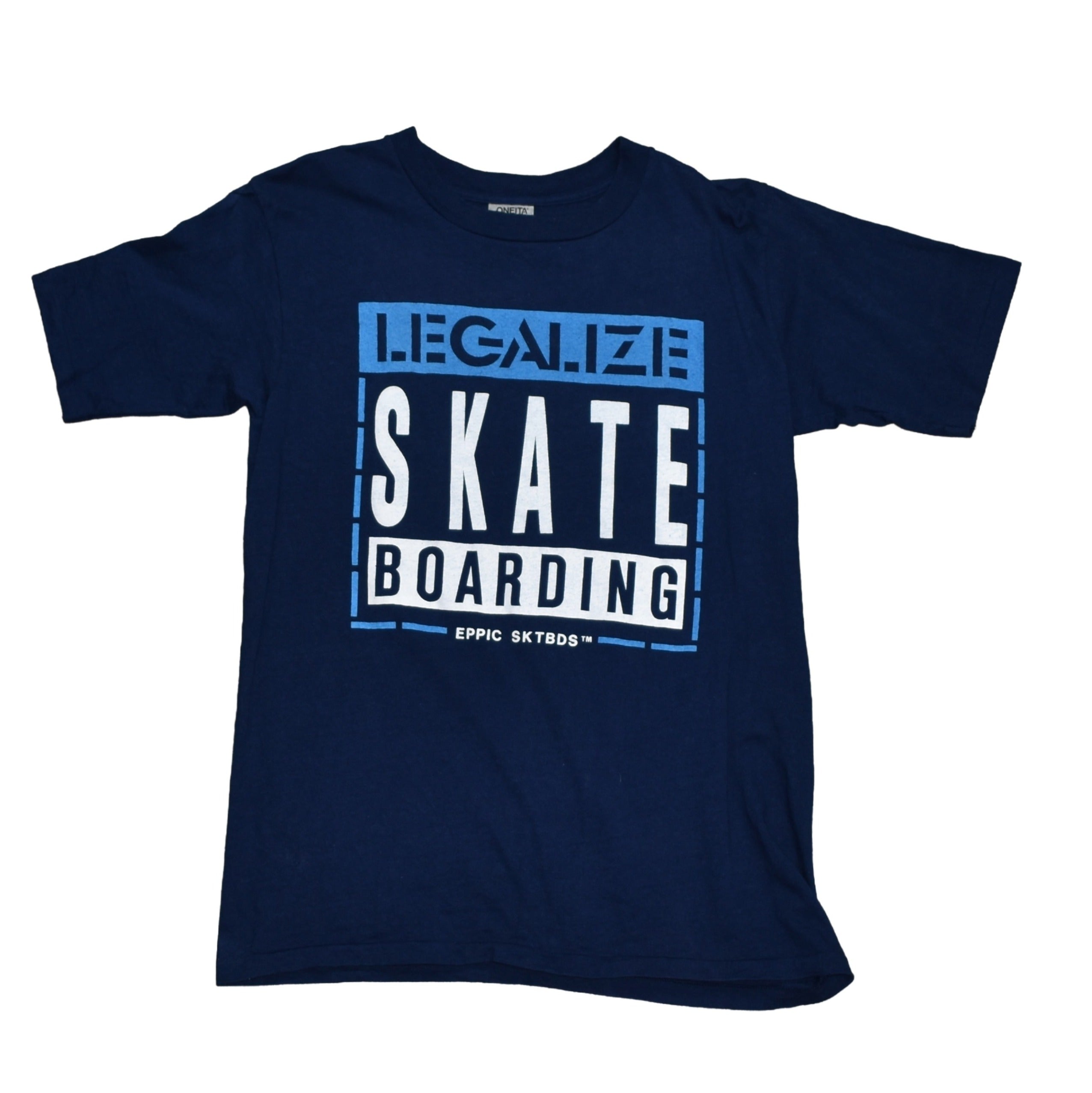 1980s eppic sktbds vintage legalize skateboarding iconic 80s punk style protest skate t-shirt