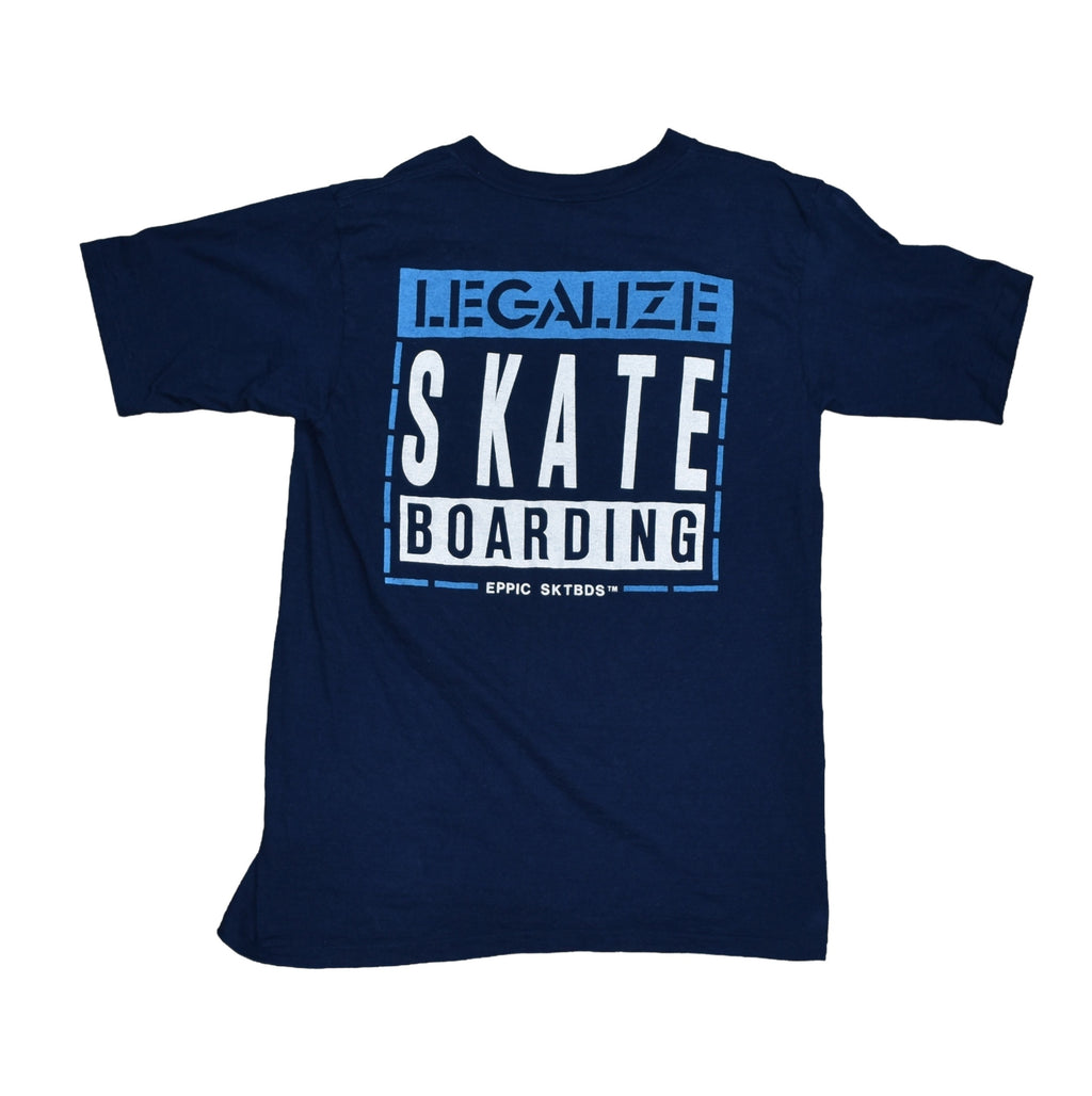 1980s eppic sktbds vintage legalize skateboarding iconic 80s punk style protest skate t-shirt