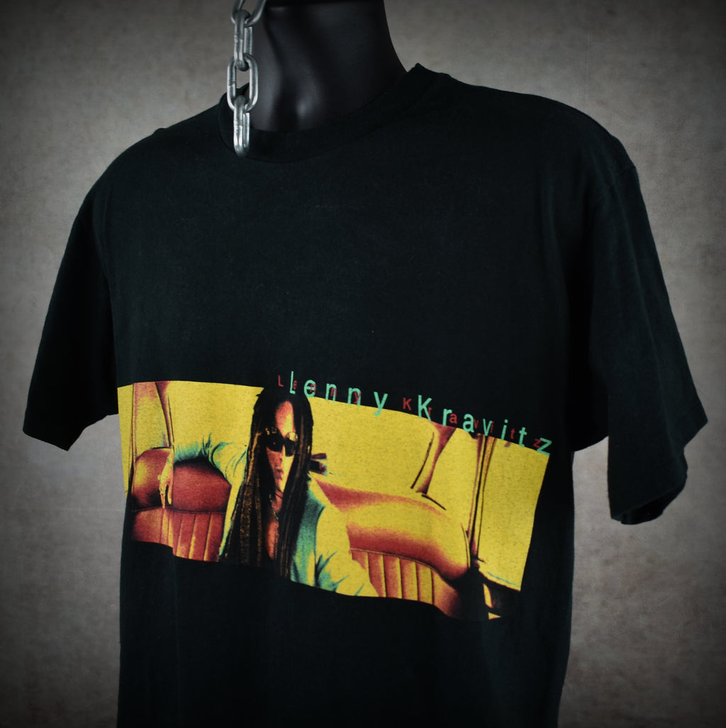 1998 lenny kravitz vintage fly away era classic y2k radio rock band promo concert tour t-shirt