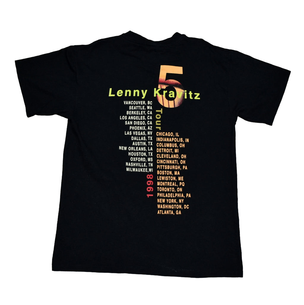 1998 lenny kravitz vintage fly away era classic y2k radio rock band promo concert tour t-shirt