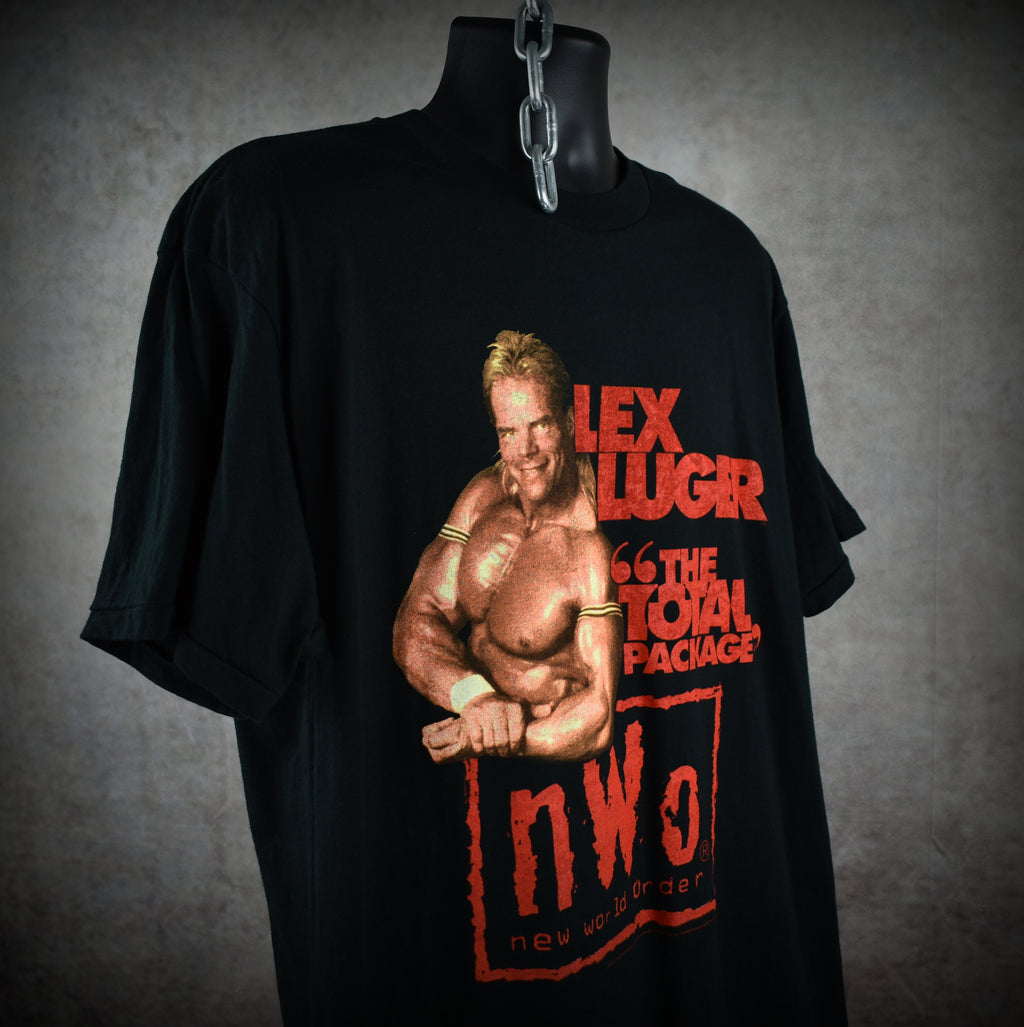 1998 lex luger vintage the total package 90s wcw / nwo wrestler promo t-shirt