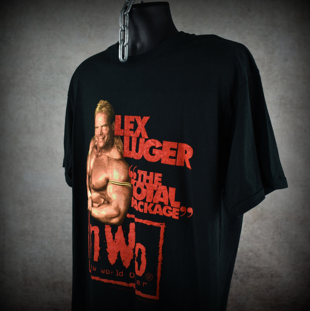 1998 lex luger vintage the total package 90s wcw / nwo wrestler promo t-shirt