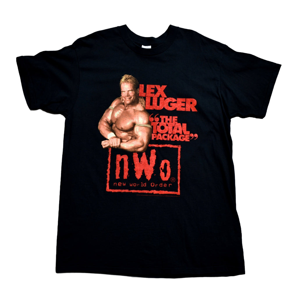 1998 lex luger vintage the total package 90s wcw / nwo wrestler promo t-shirt