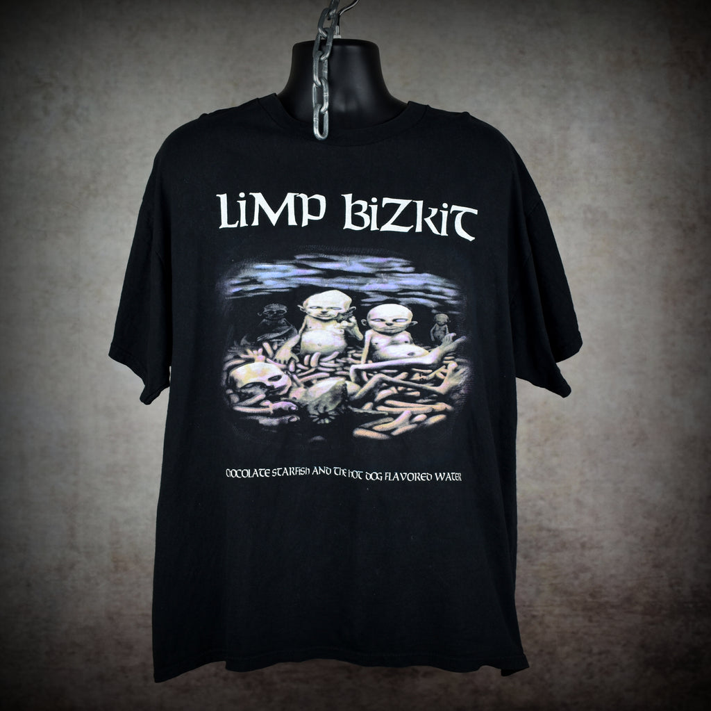 2000 limp bizkit vintage chocolate starfish and the hotdog flavored water album art y2k anger management tour t-shirt