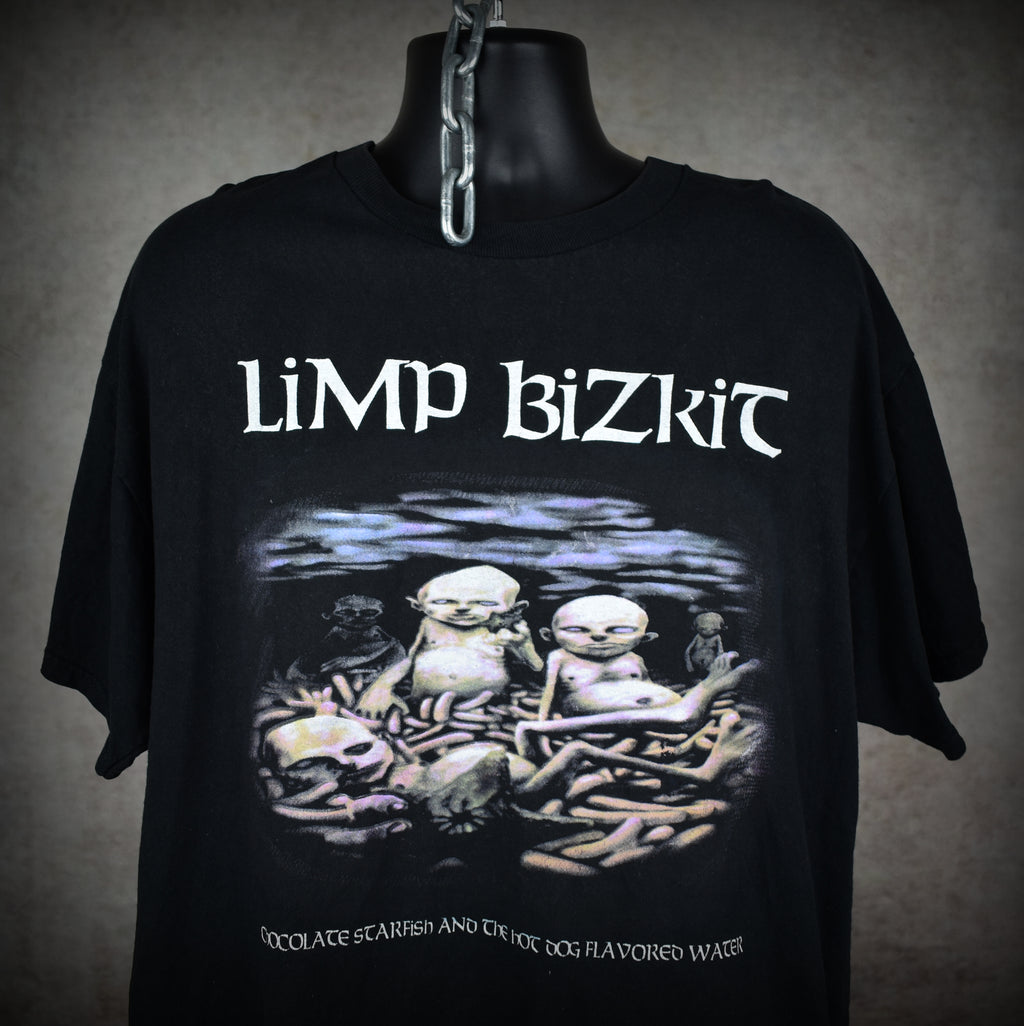2000 limp bizkit vintage chocolate starfish and the hotdog flavored water album art y2k anger management tour t-shirt