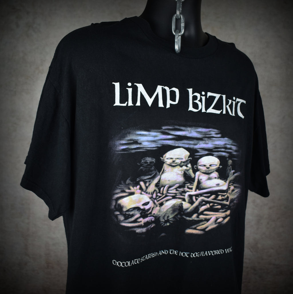 2000 limp bizkit vintage chocolate starfish and the hotdog flavored water album art y2k anger management tour t-shirt