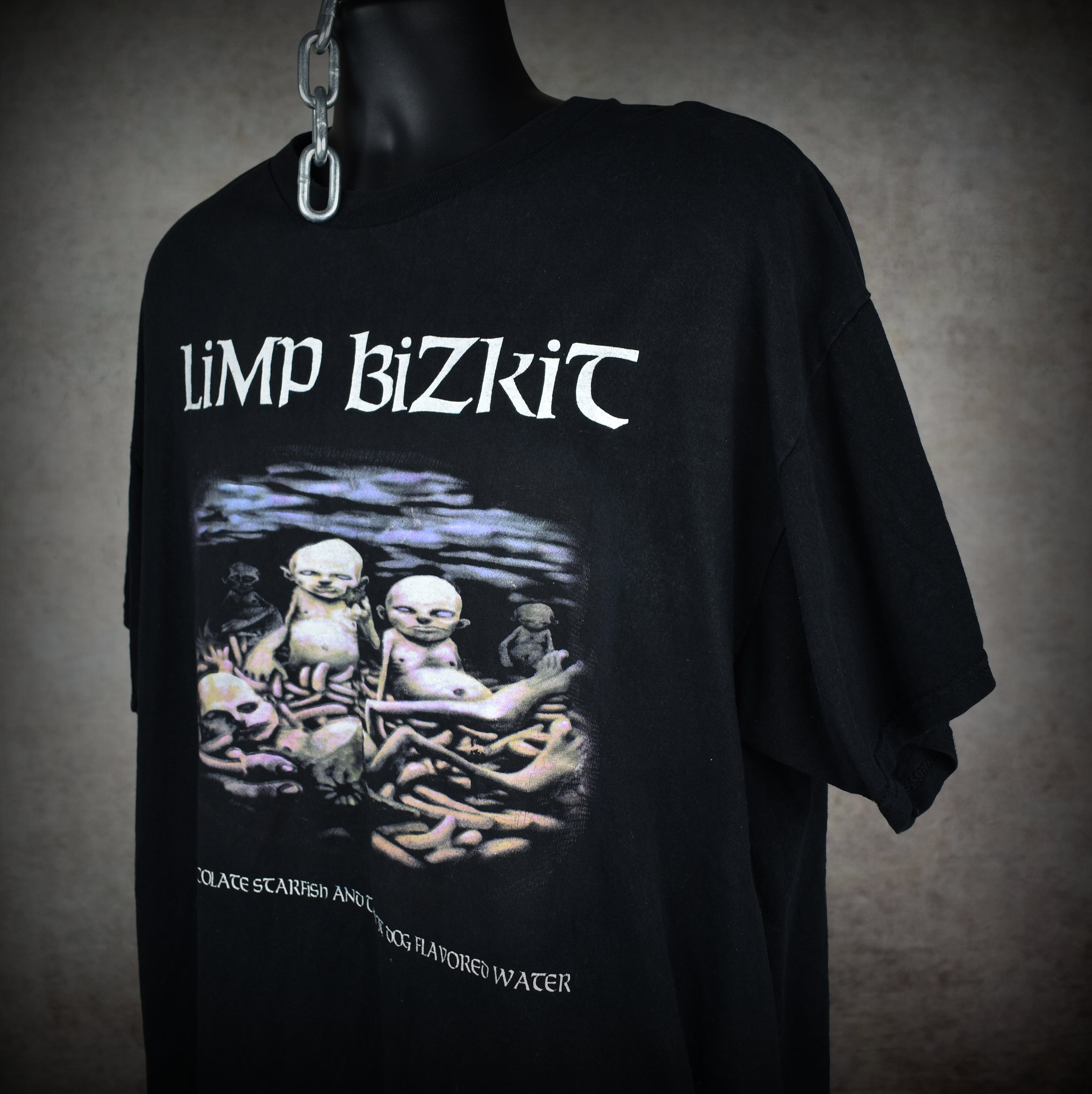 2000 limp bizkit vintage chocolate starfish and the hotdog flavored water album art y2k anger management tour t-shirt