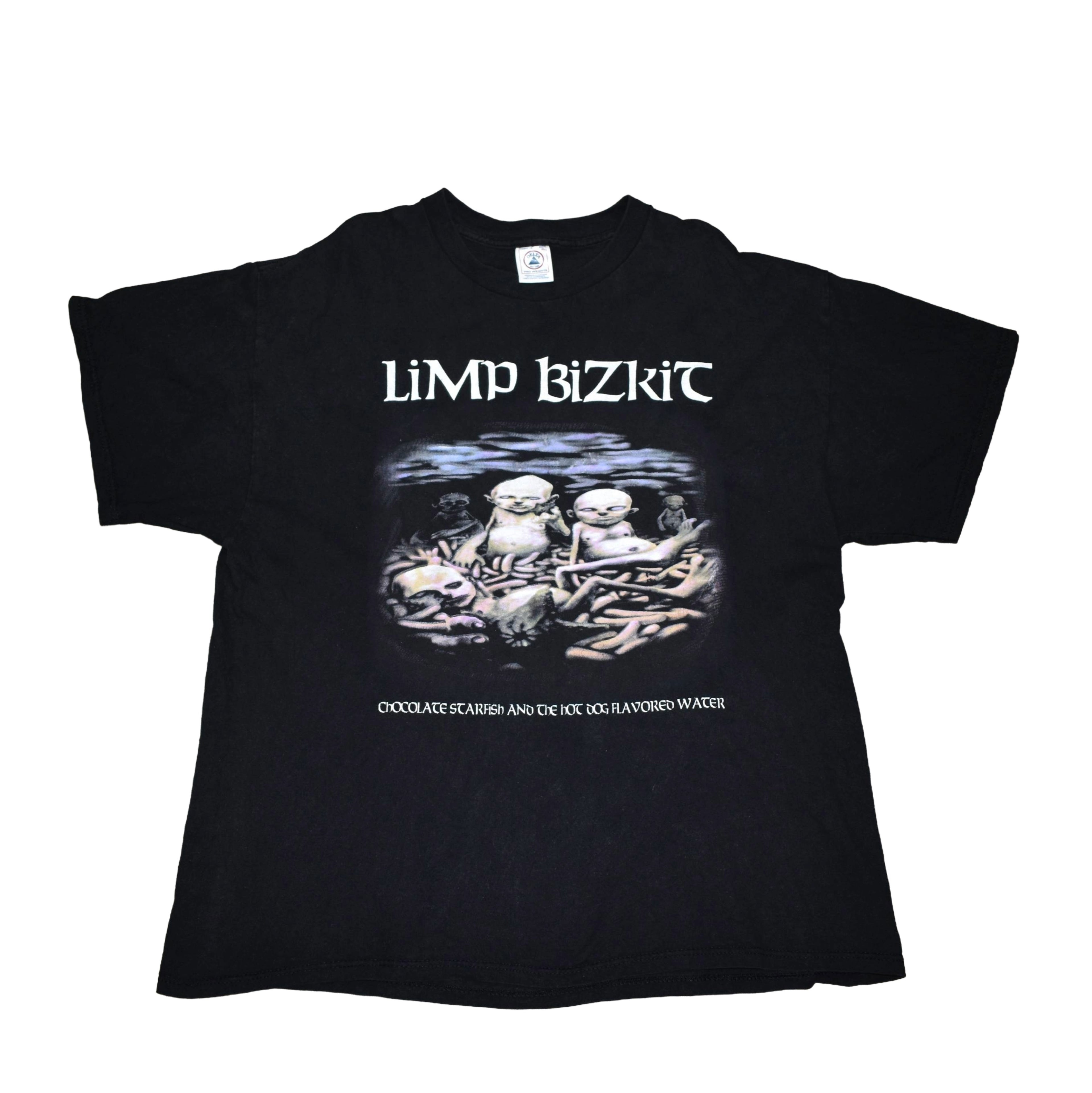 2000 limp bizkit vintage chocolate starfish and the hotdog flavored water album art y2k anger management tour t-shirt