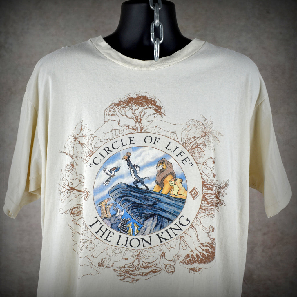 1994 the lion king vintage elton john "circle of life" disney movie soundtrack promo t-shirt