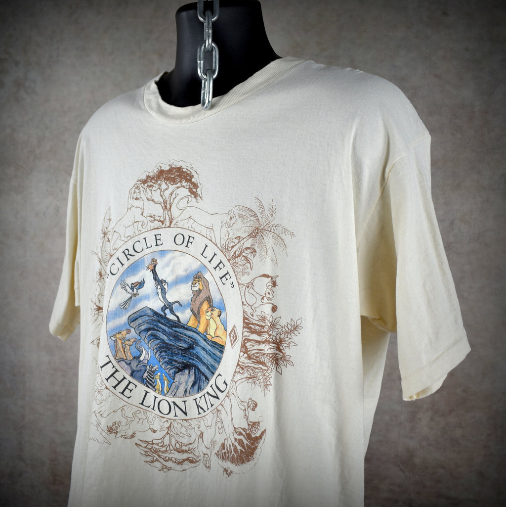 1994 the lion king vintage elton john "circle of life" disney movie soundtrack promo t-shirt