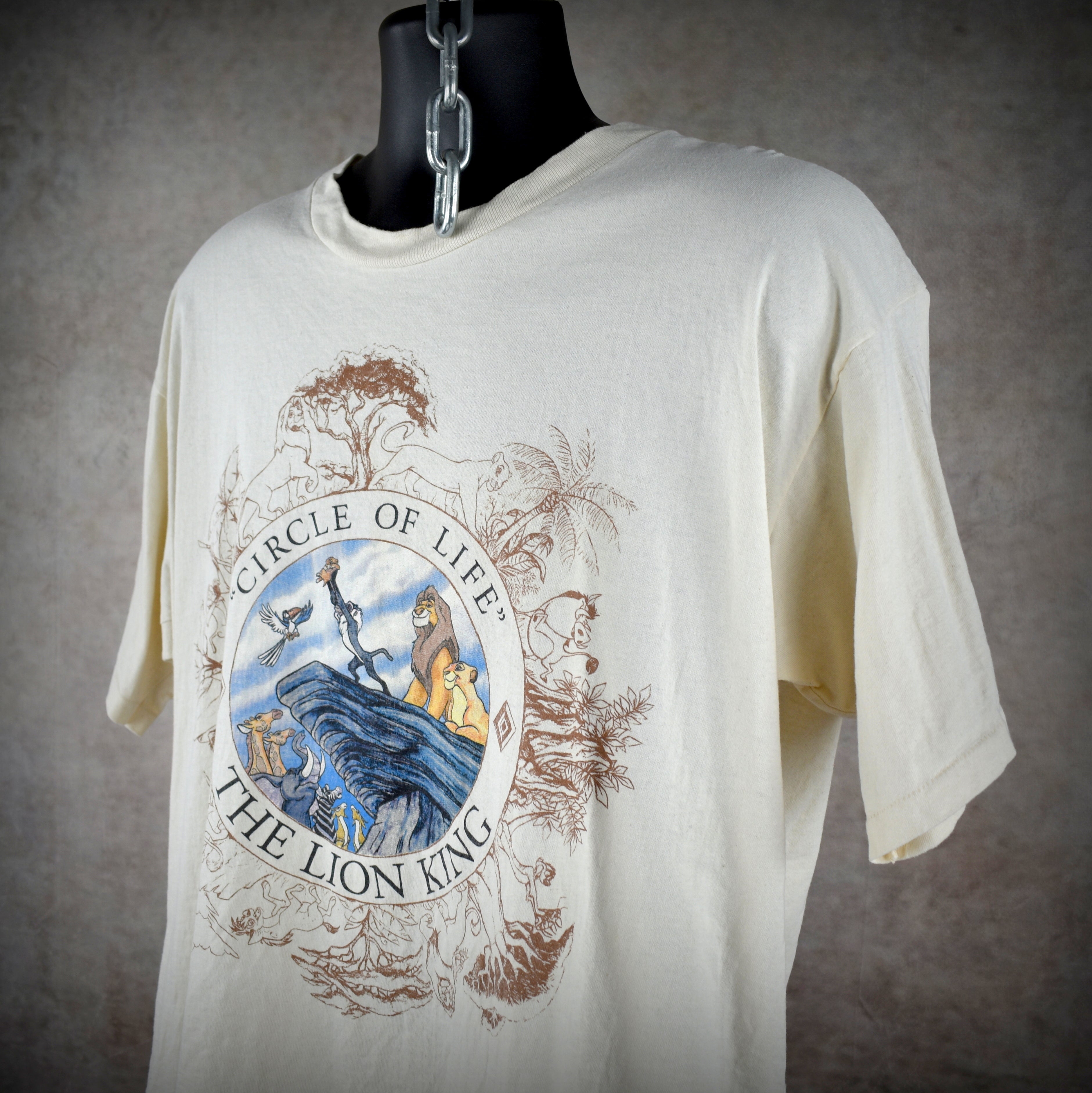 1994 the lion king vintage elton john "circle of life" disney movie soundtrack promo t-shirt