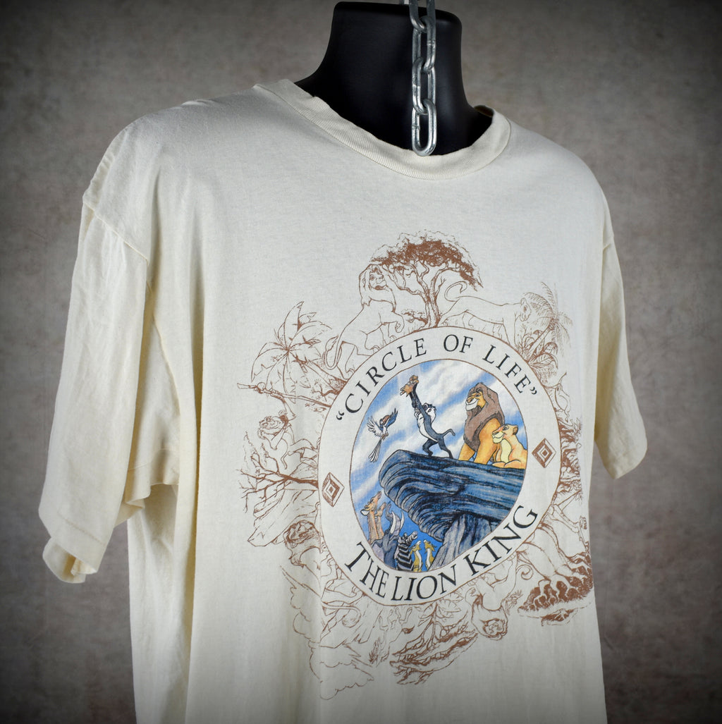 1994 the lion king vintage elton john "circle of life" disney movie soundtrack promo t-shirt