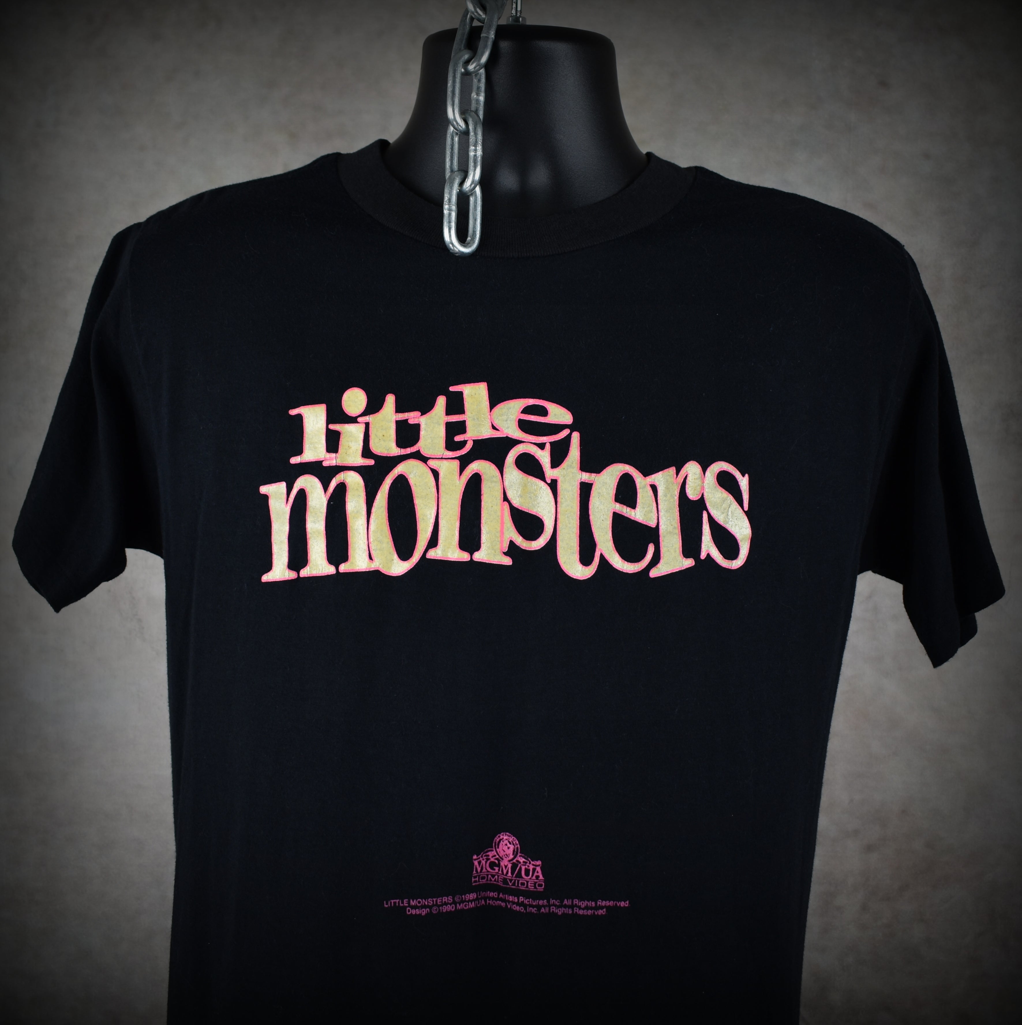 1990 little monsters vintage glow in the dark cult classic 80s / 90s horror comedy movie promo t-shirt