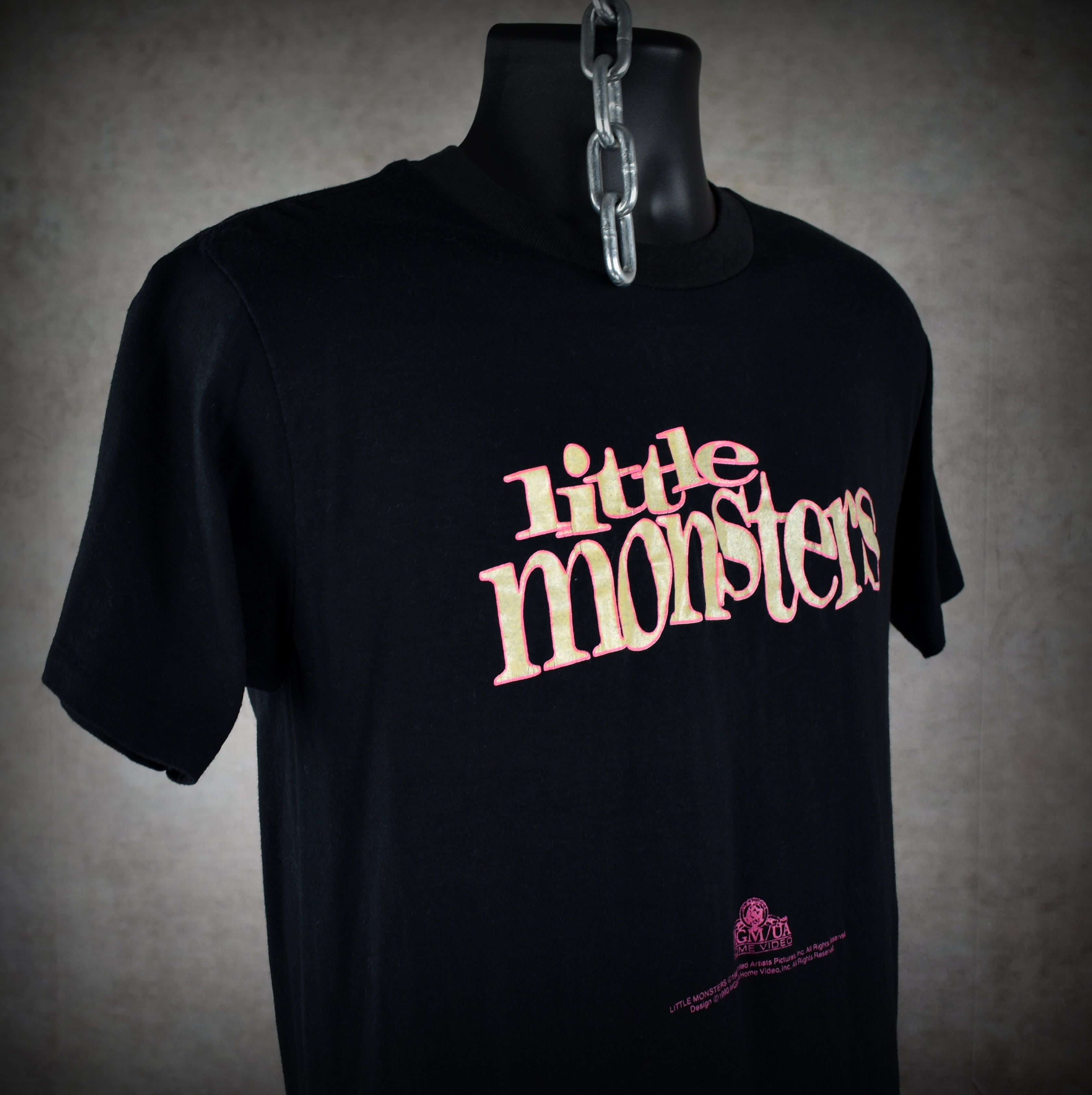 1990 little monsters vintage glow in the dark cult classic 80s / 90s horror comedy movie promo t-shirt