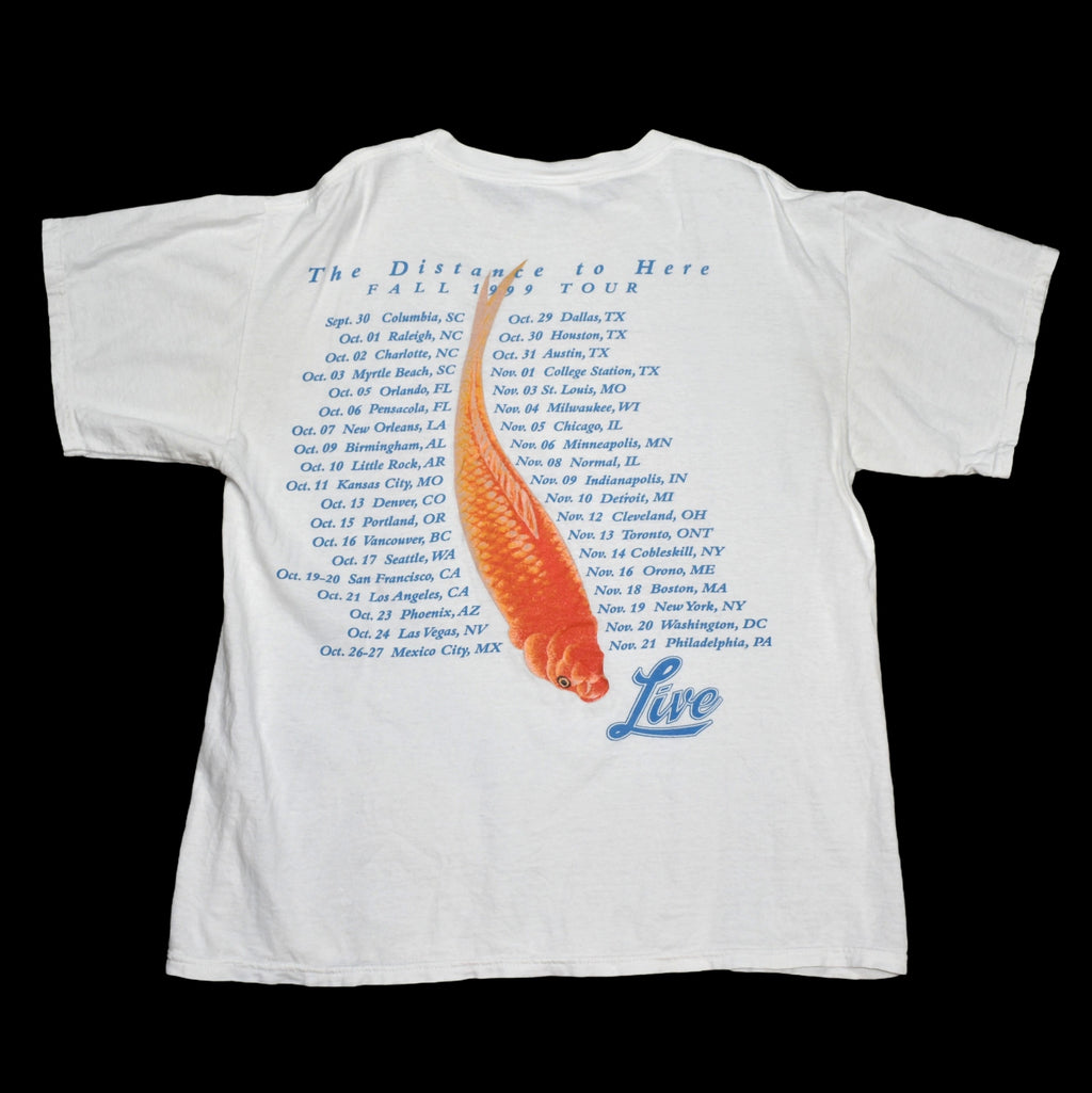 1999 live vintage the dolphins cry era classic y2k alt rock radio band the distance to here fall tour t-shirt