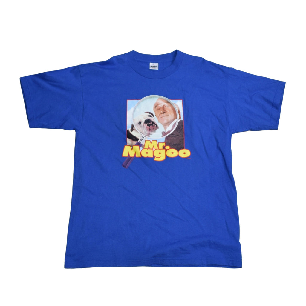 1997 mr. magoo vintage cult classic 90s leslie nielsen movie promo t-shirt
