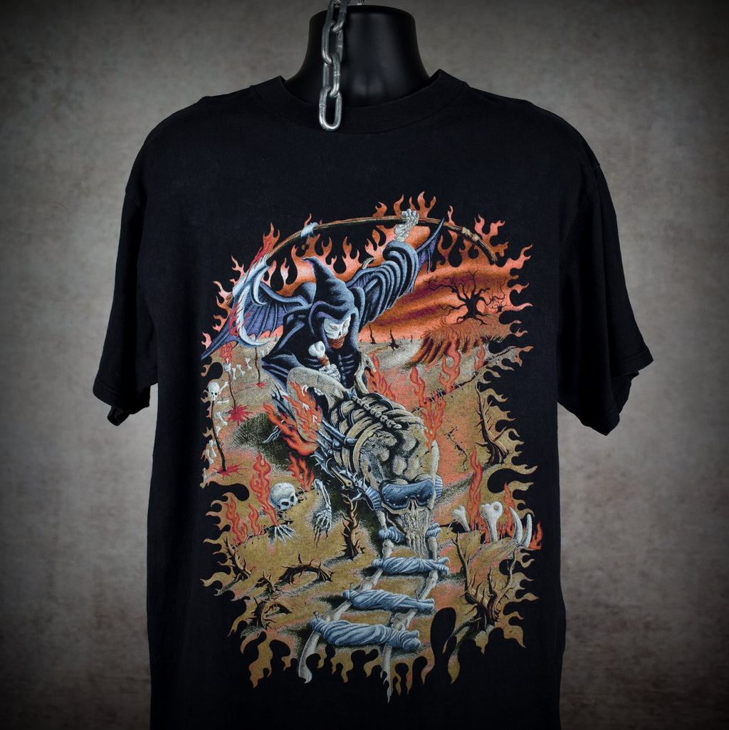 1994 megadeth vintage vic rattlehead 90s heavy metal band youthanasia tour t-shirt