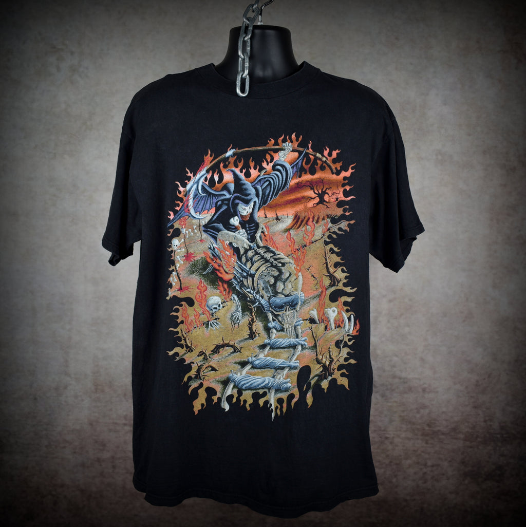 1994 megadeth vintage vic rattlehead 90s heavy metal band youthanasia tour t-shirt