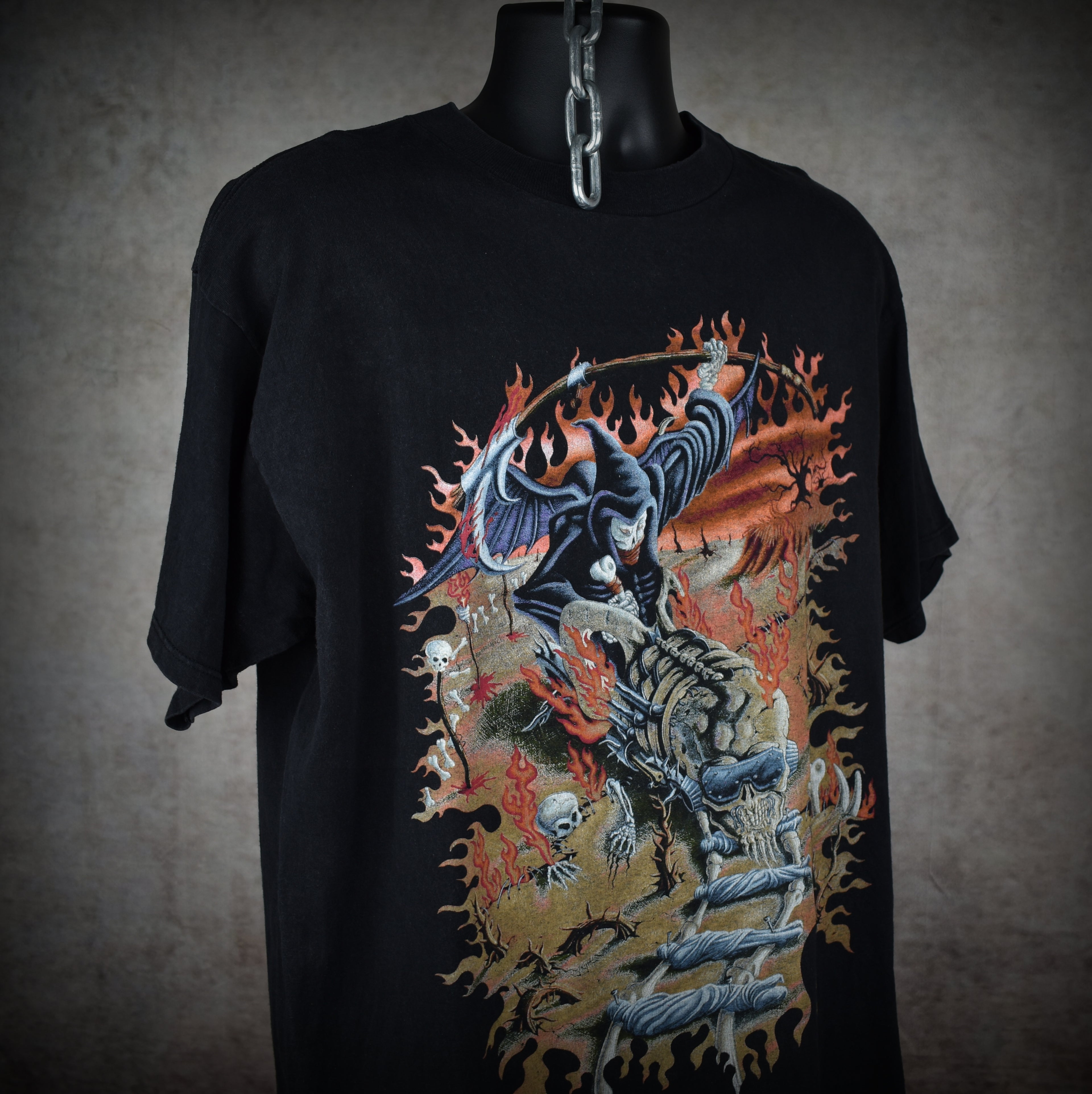 1994 megadeth vintage vic rattlehead 90s heavy metal band youthanasia tour t-shirt