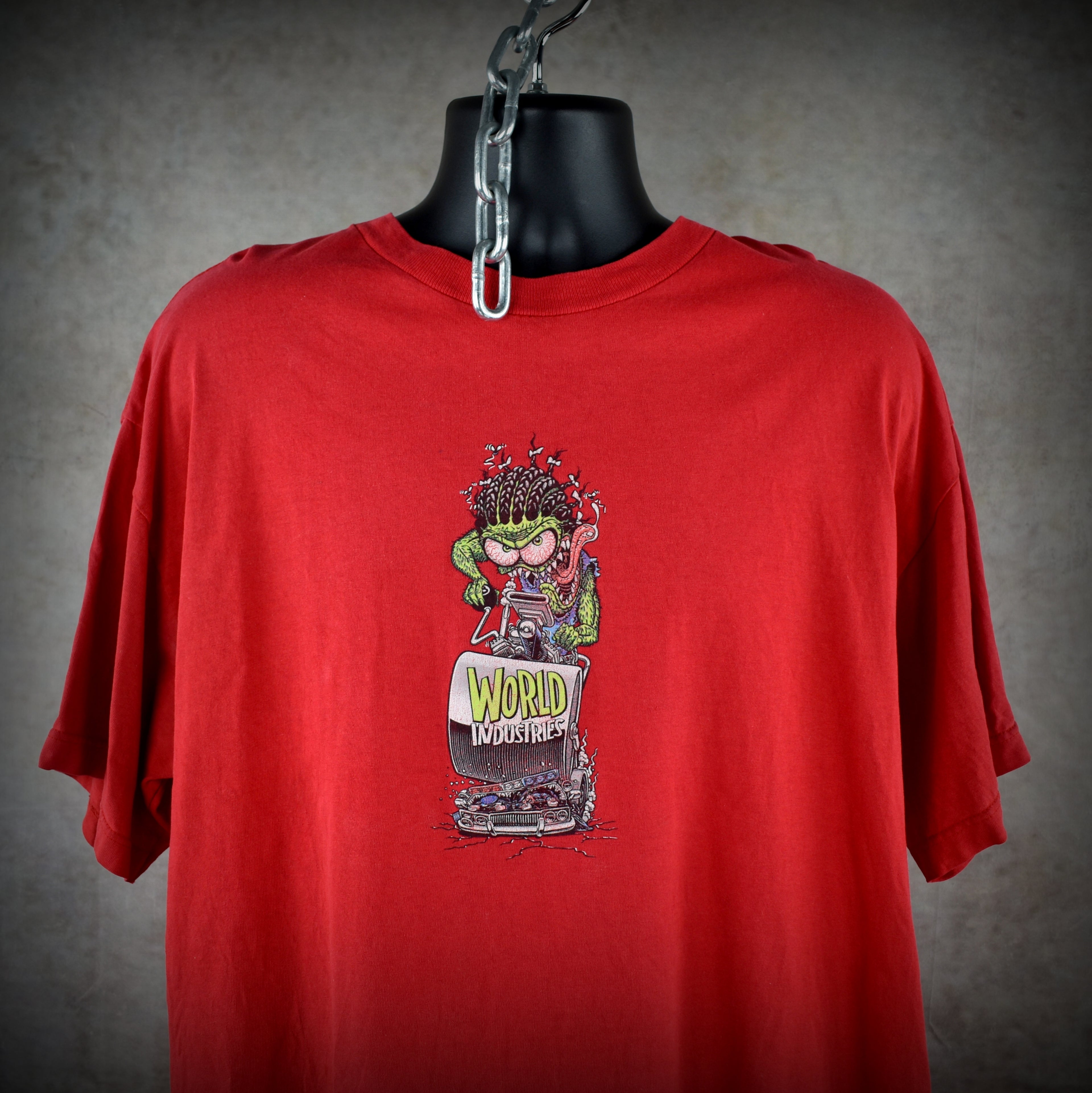 1999 world industries vintage mike maldonado classic steamroller deck design skate brand promo t-shirt