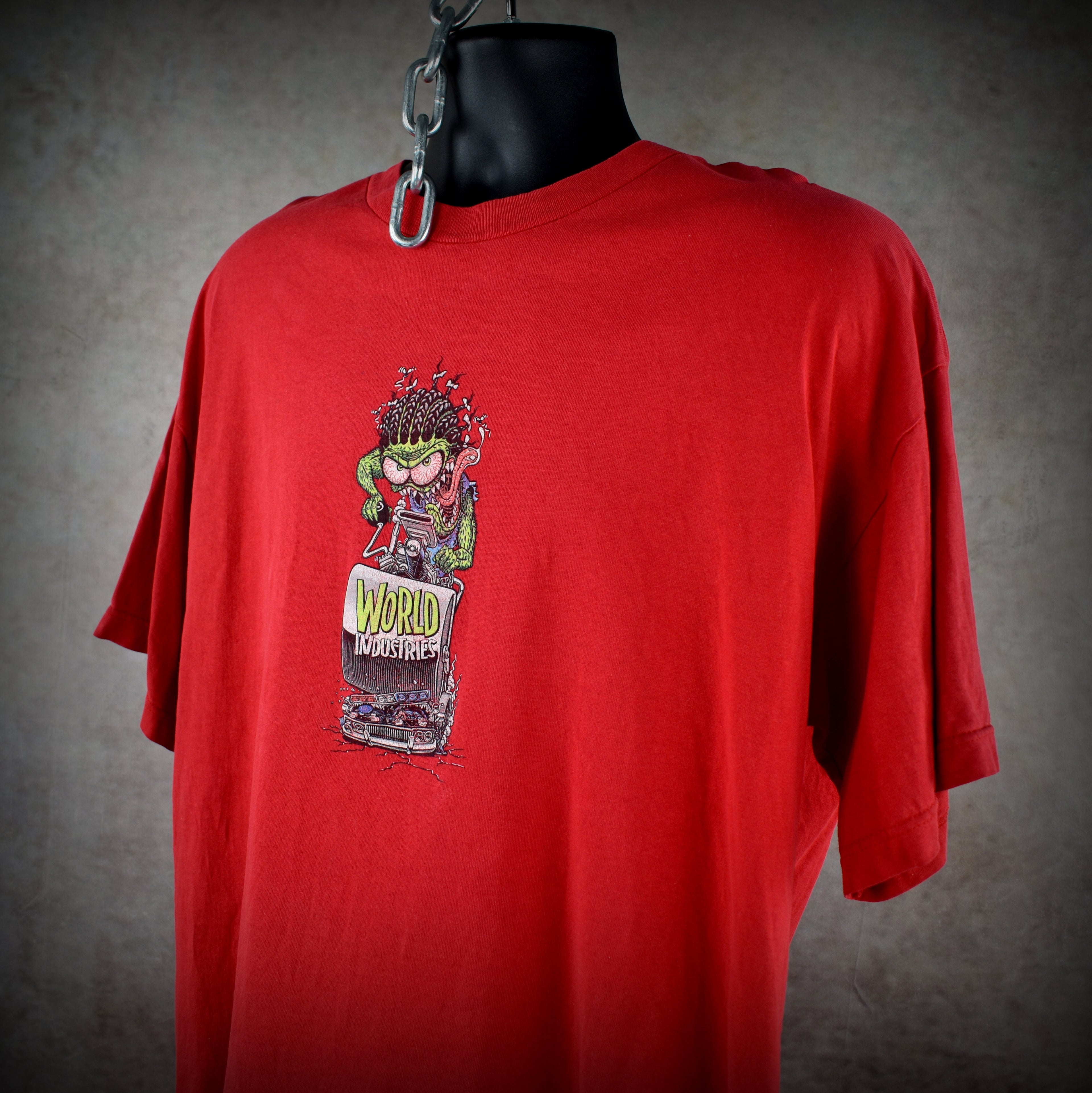 1999 world industries vintage mike maldonado classic steamroller deck design skate brand promo t-shirt