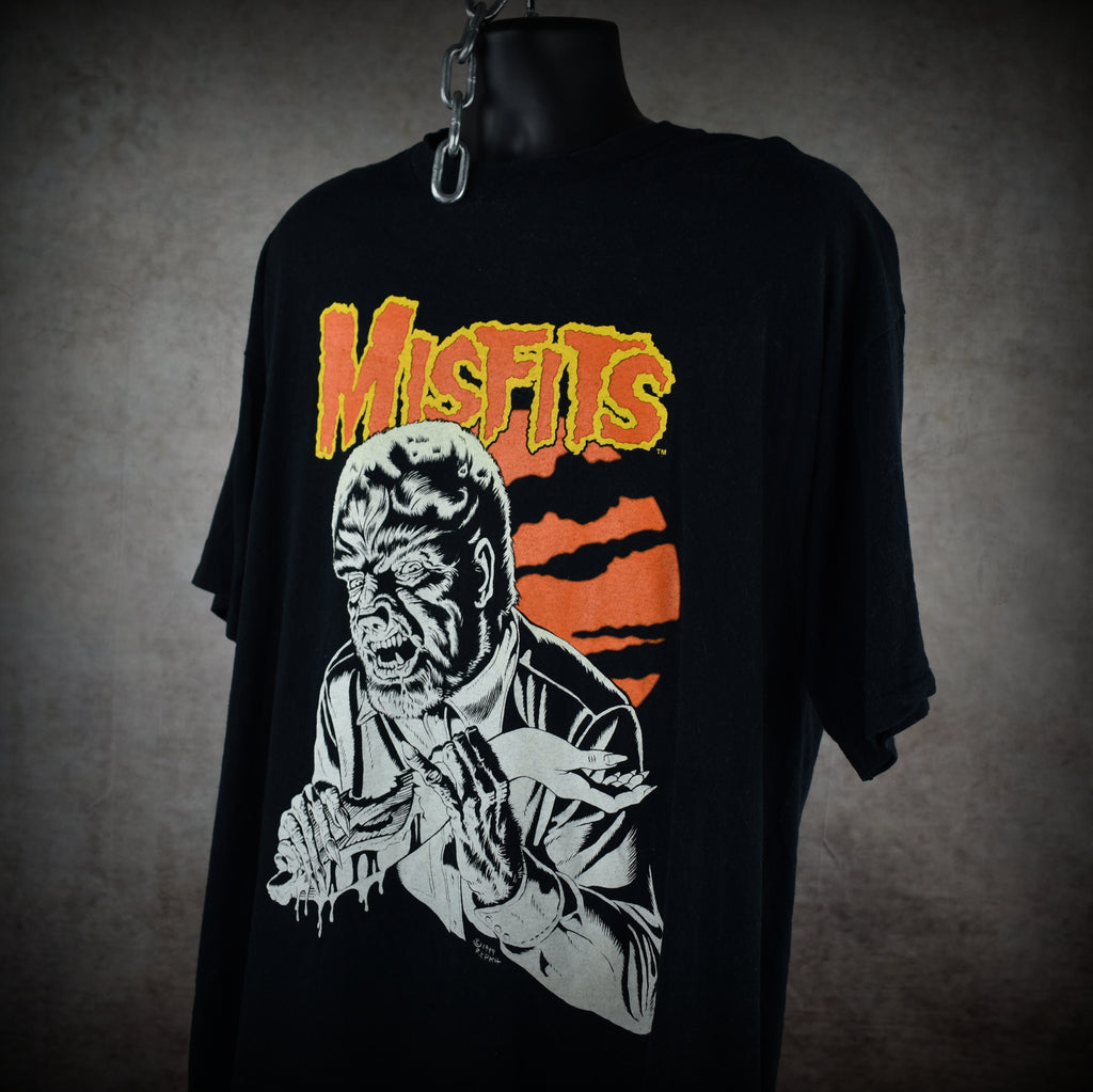 1999 misfits vintage glow in the dark famous monsters era wolfman fiend club horror punk band t-shirt