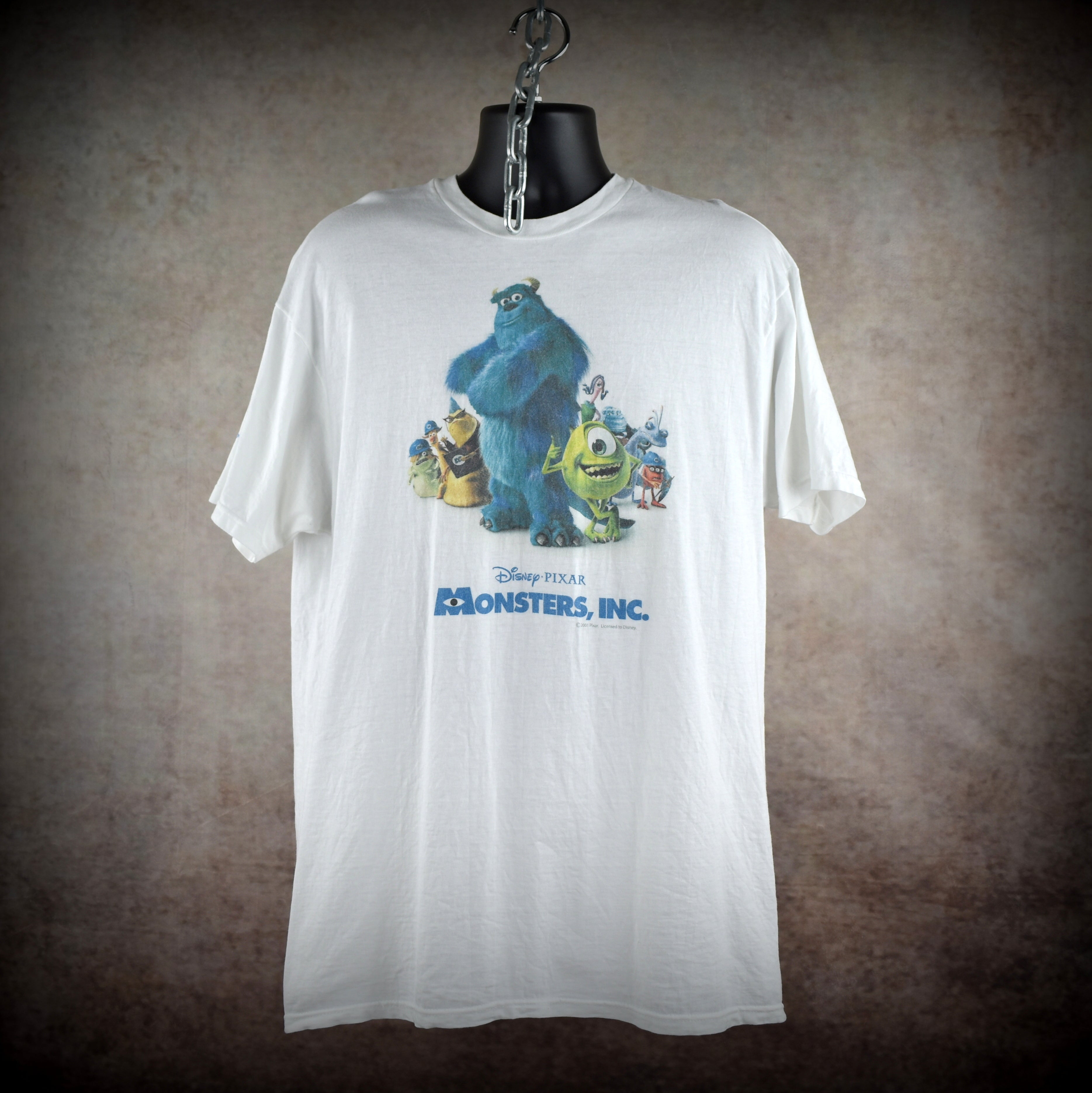 2001 monsters, inc. vintage y2k classic disney • pixar animation movie promo t-shirt