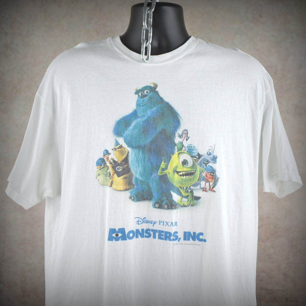 2001 monsters, inc. vintage y2k classic disney • pixar animation movie promo t-shirt