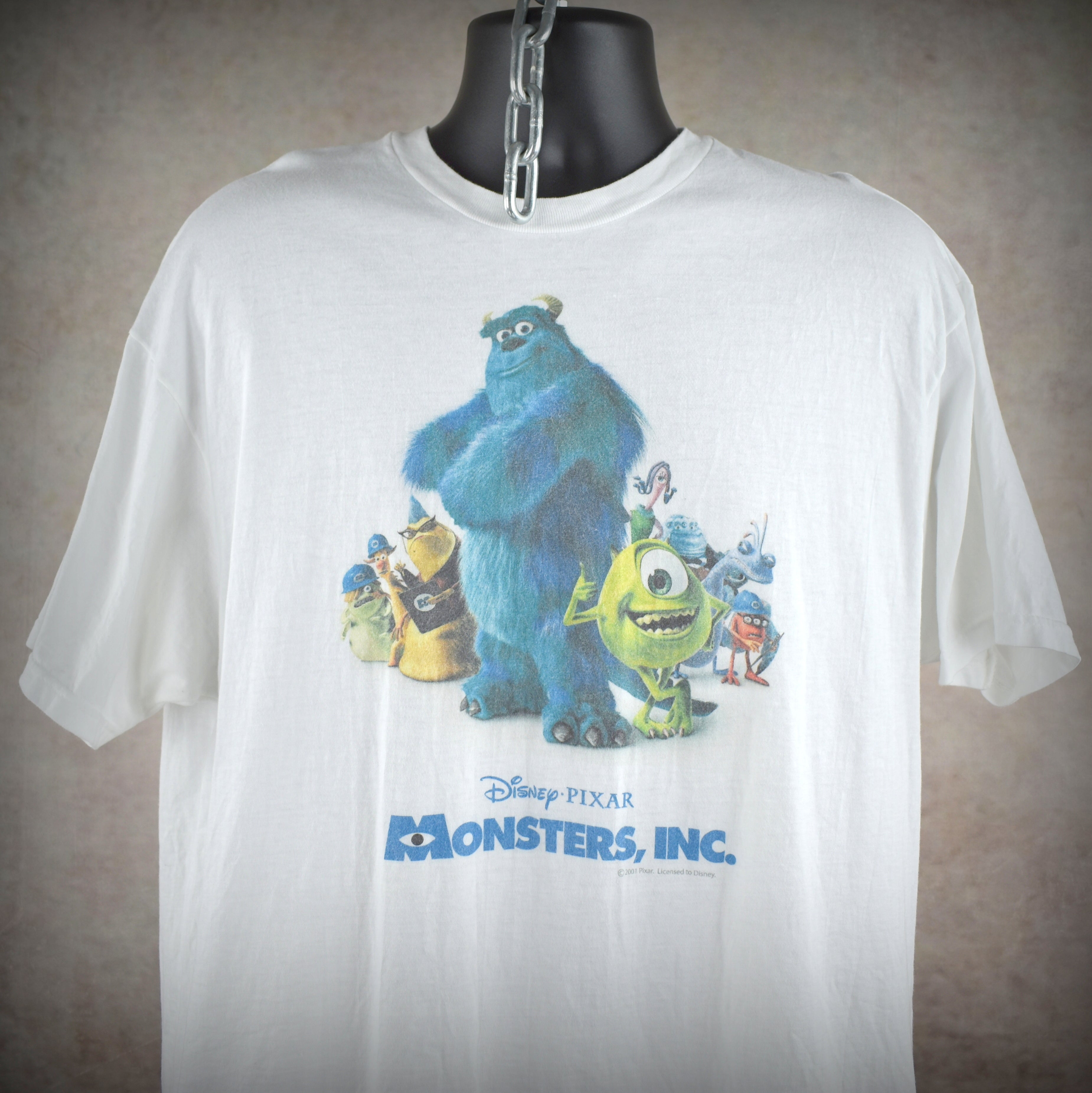 2001 monsters, inc. vintage y2k classic disney • pixar animation movie promo t-shirt