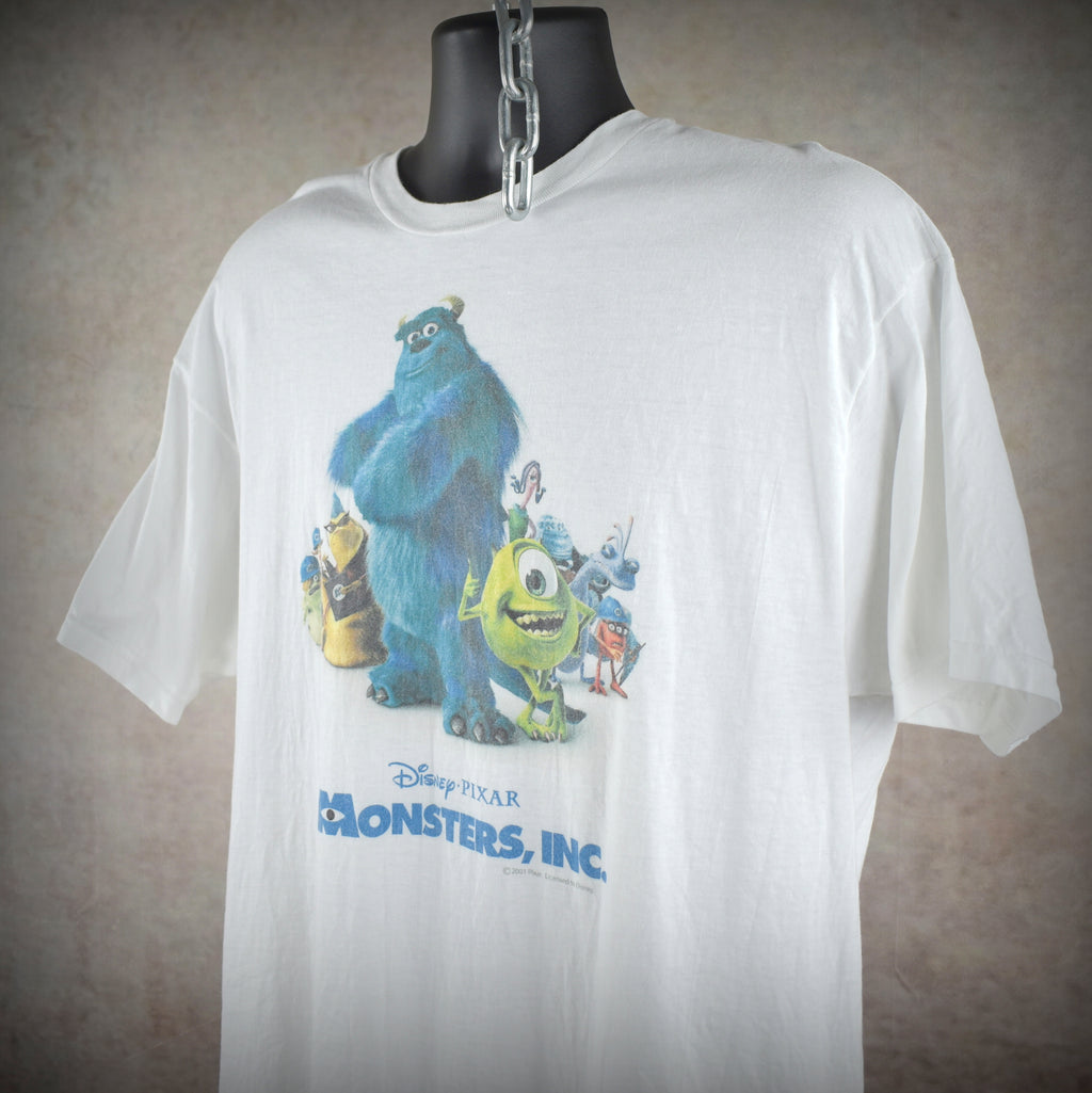 2001 monsters, inc. vintage y2k classic disney • pixar animation movie promo t-shirt