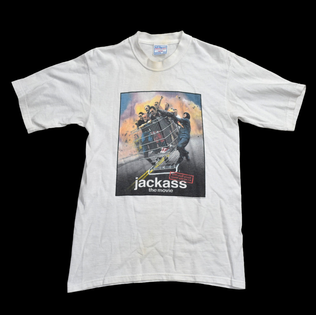 2002 jackass the movie vintage giant shopping cart intro 00s iconic movie promo t-shirt