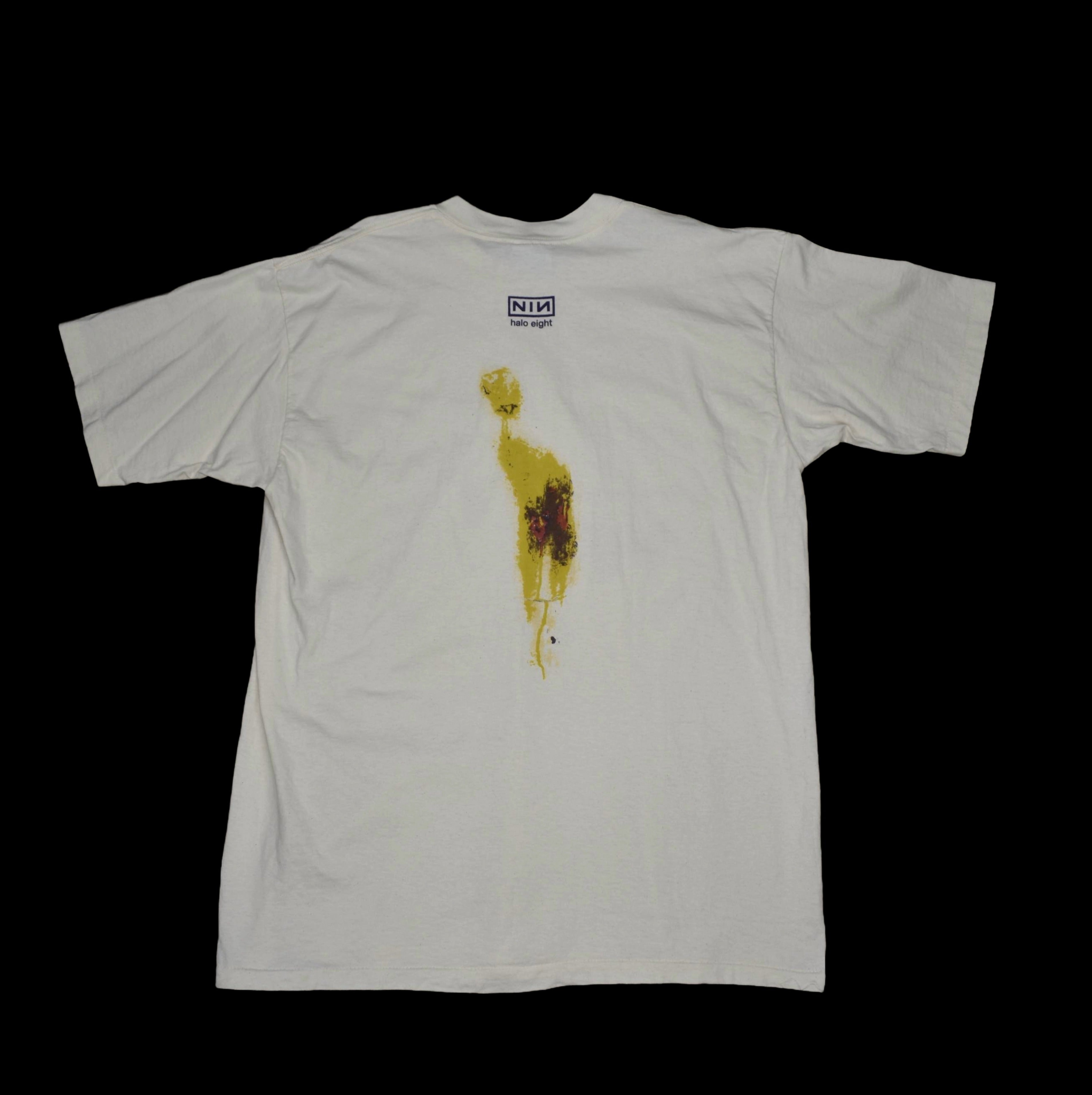 90s nine inch nails vintage the downward spiral iconic industrial grunge halo 8 album promo t-shirt