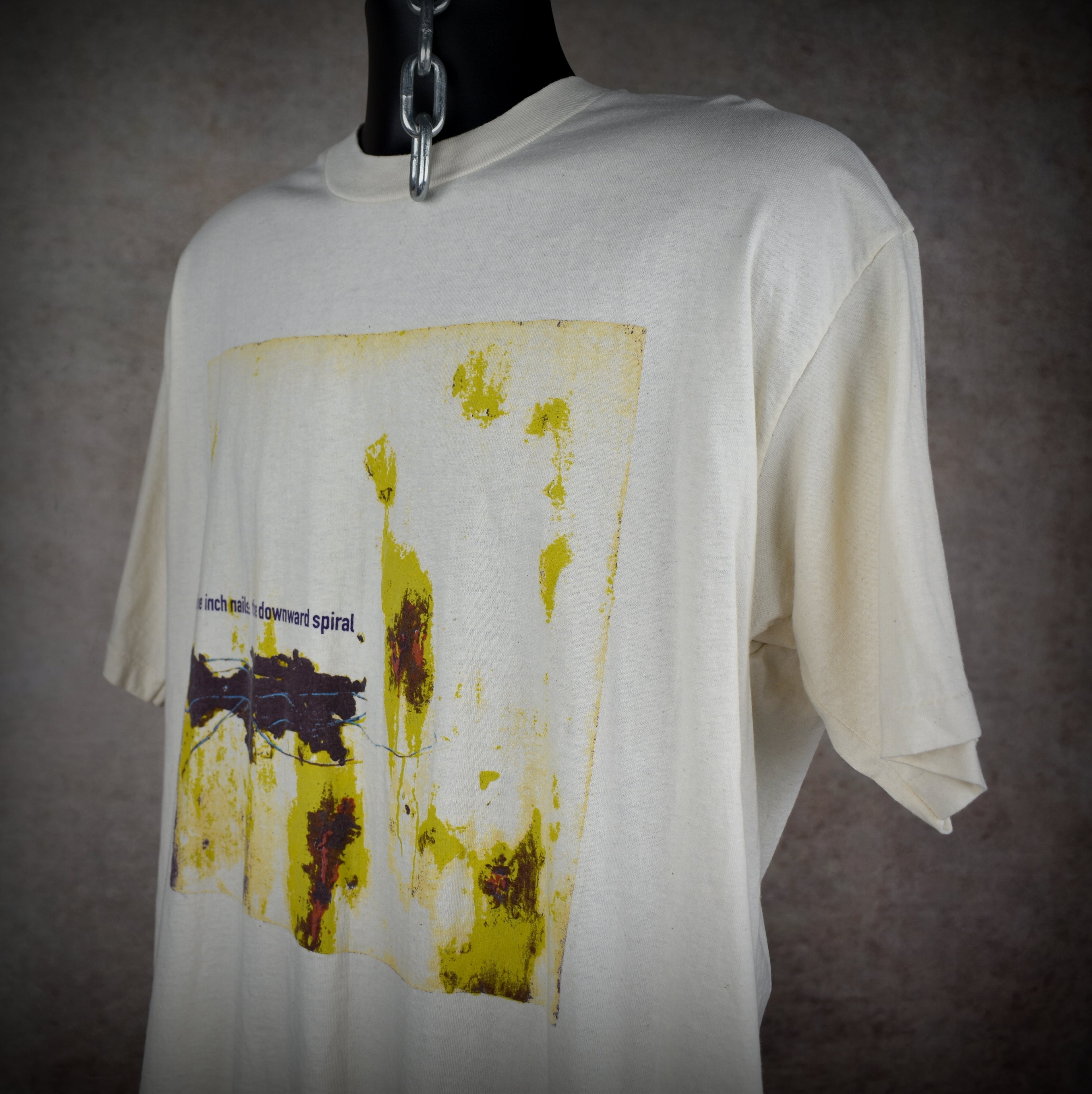 90s nine inch nails vintage the downward spiral iconic industrial grunge halo 8 album promo t-shirt