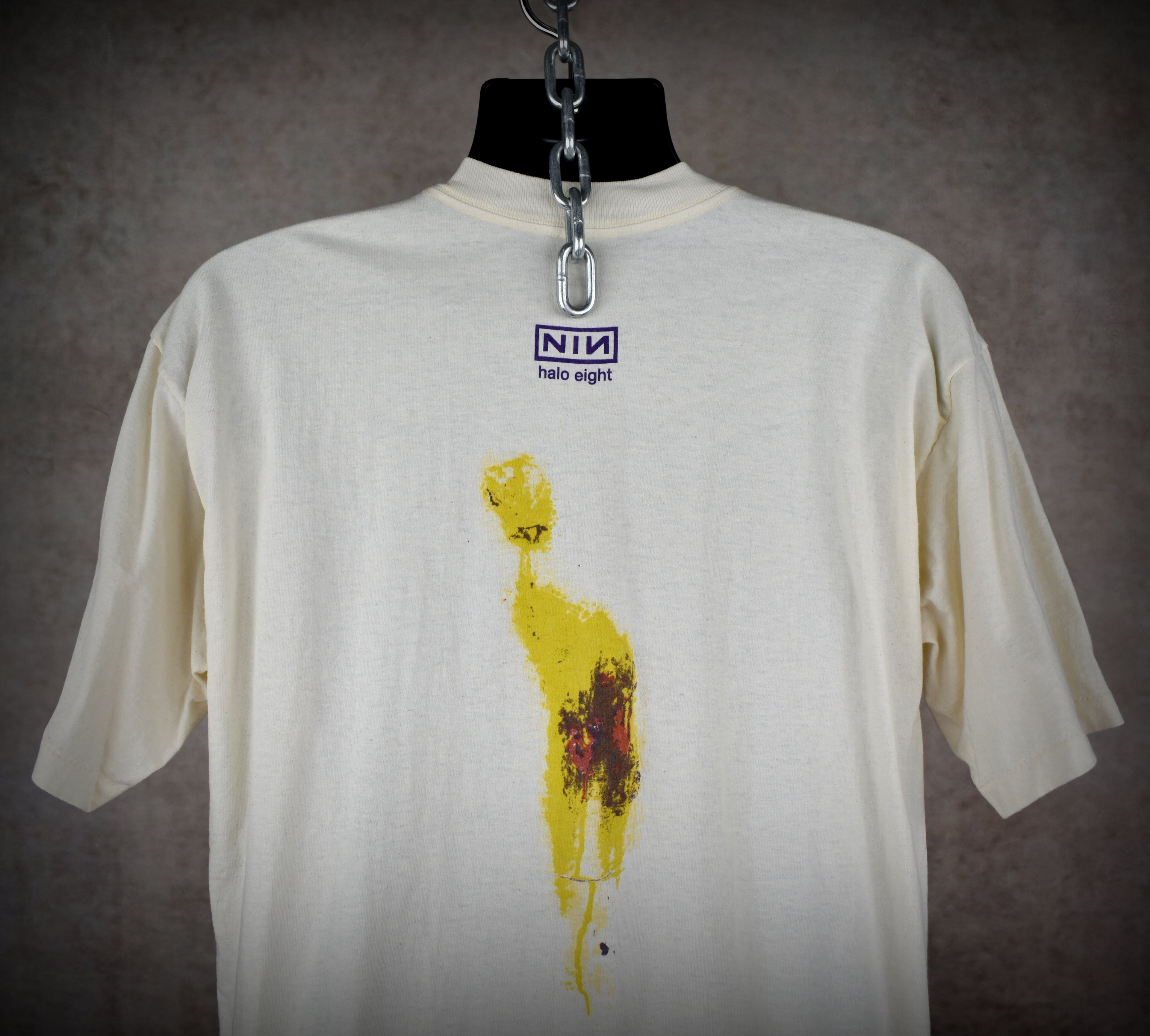 90s nine inch nails vintage the downward spiral iconic industrial grunge halo 8 album promo t-shirt