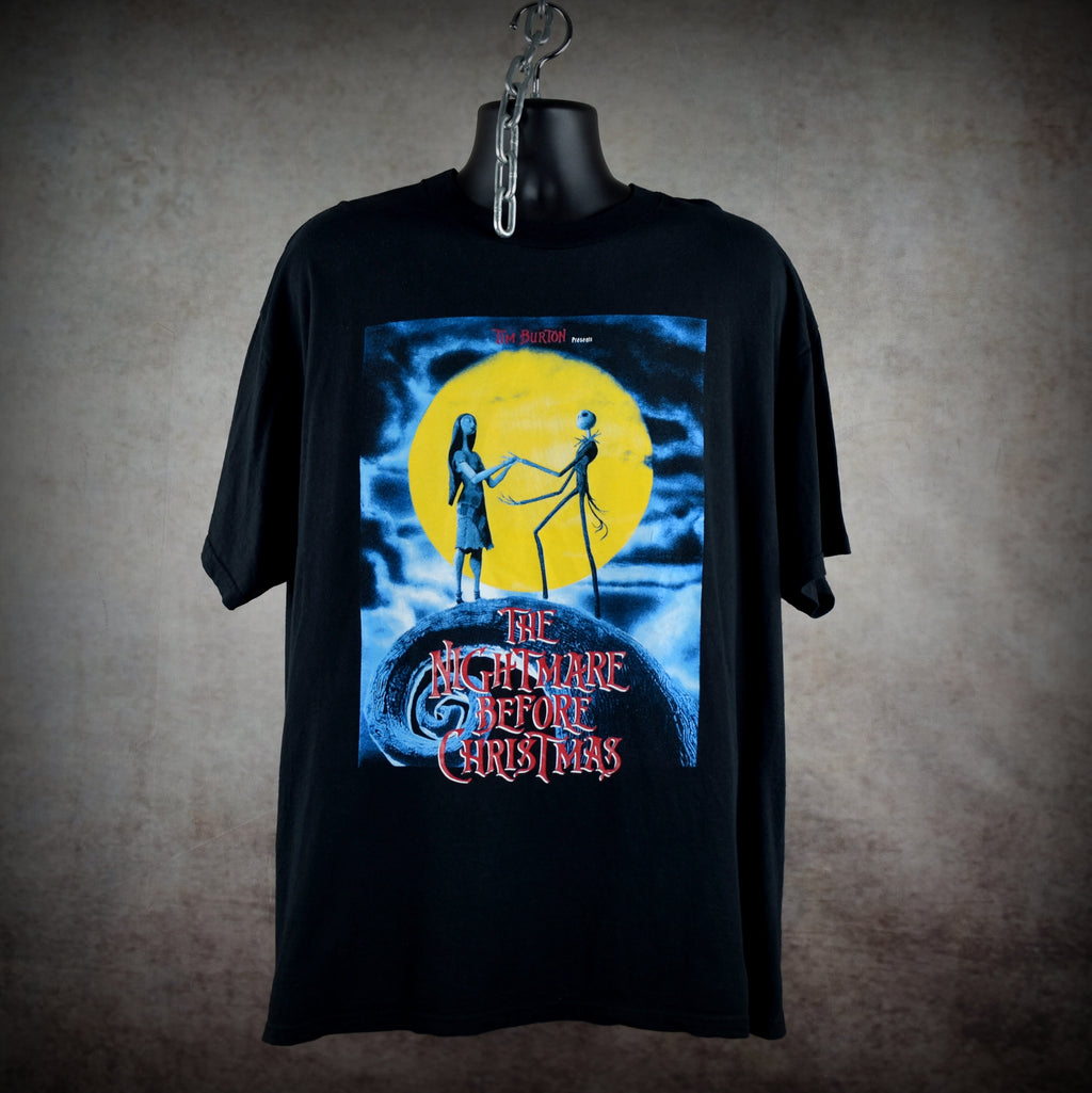 1993 nightmare before christmas vintage 90s classic tim burton stop motion animation movie promo t-shirt