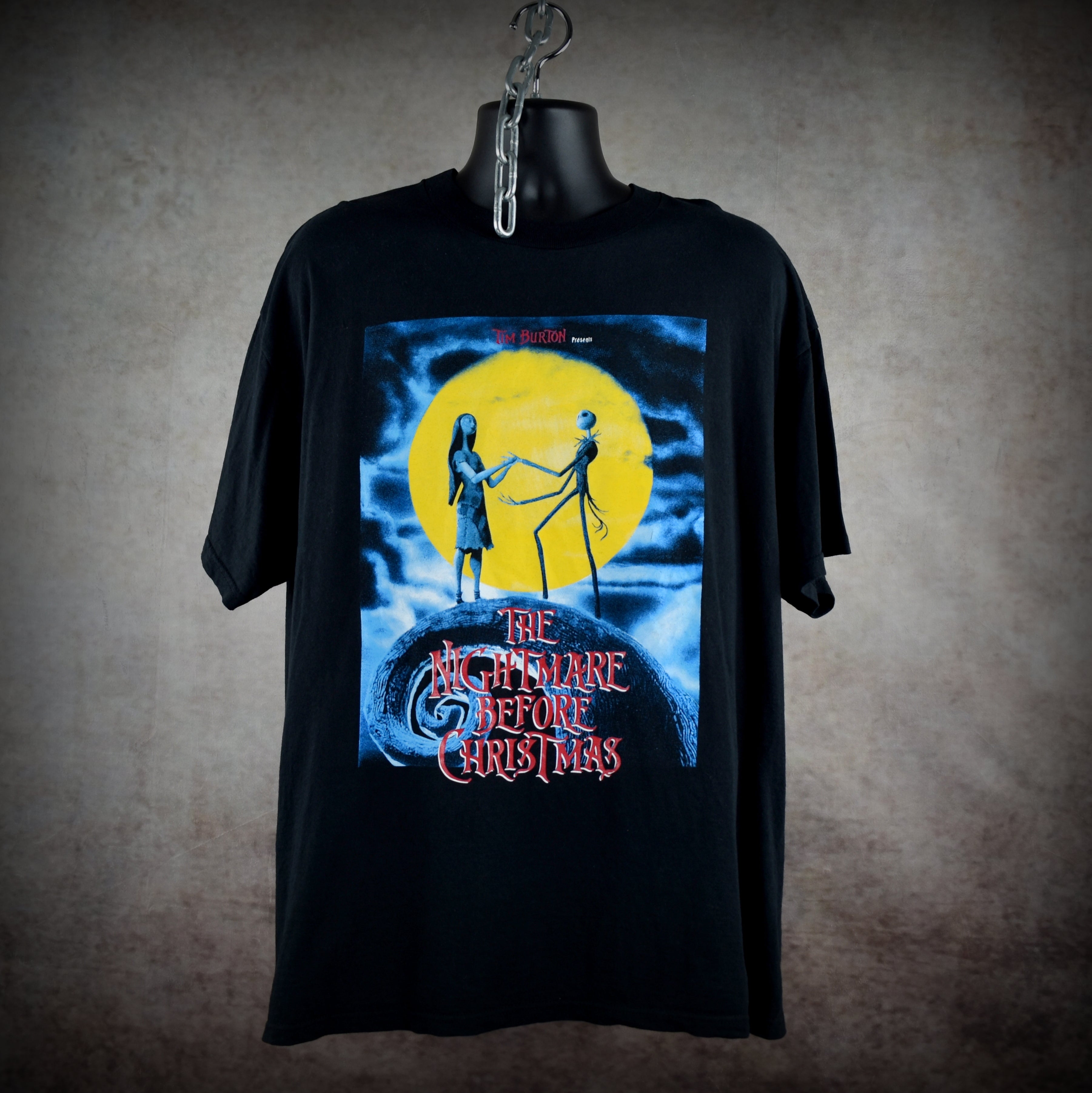 1993 nightmare before christmas vintage 90s classic tim burton stop motion animation movie promo t-shirt