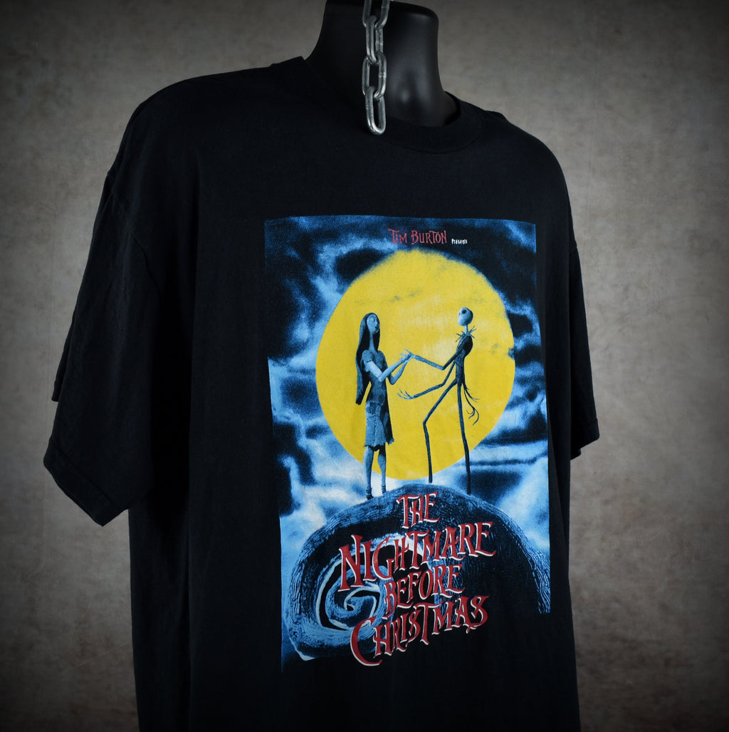 1993 nightmare before christmas vintage 90s classic tim burton stop motion animation movie promo t-shirt