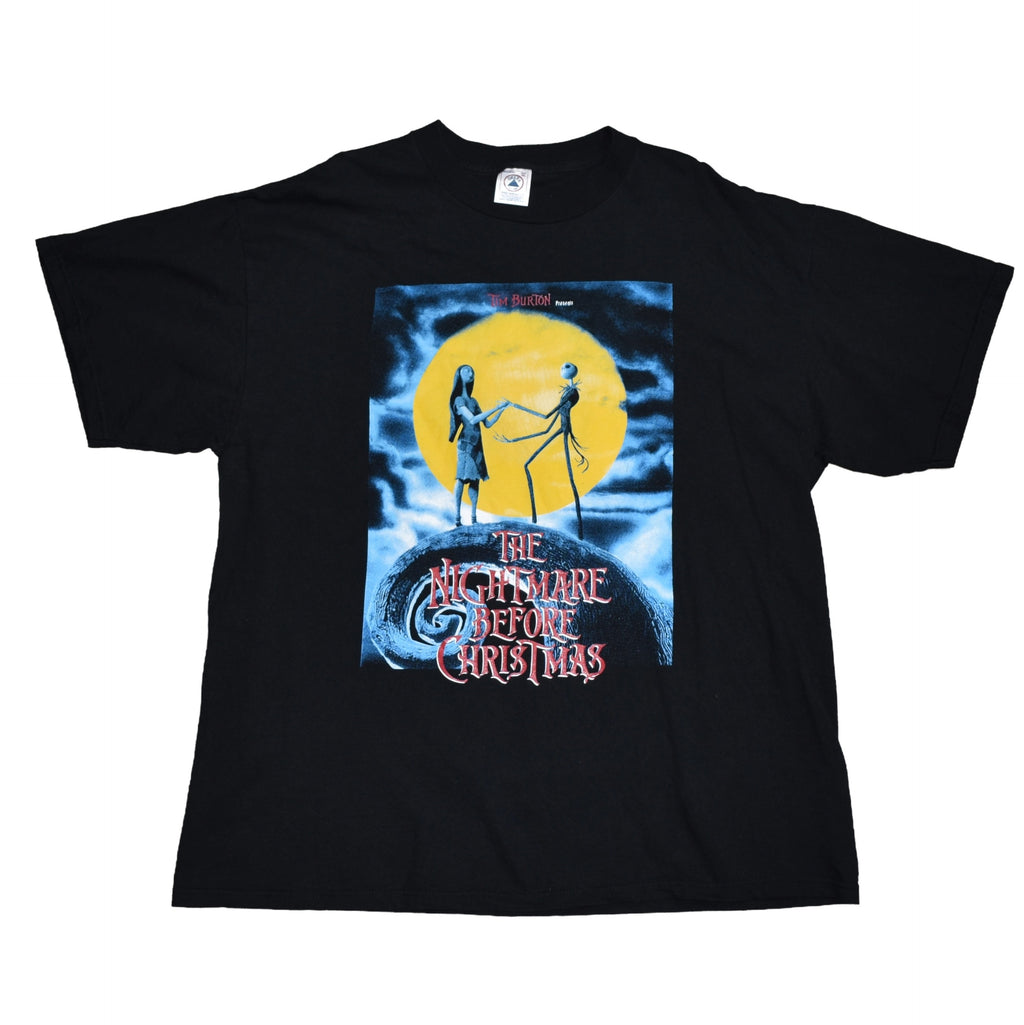 1993 nightmare before christmas vintage 90s classic tim burton stop motion animation movie promo t-shirt
