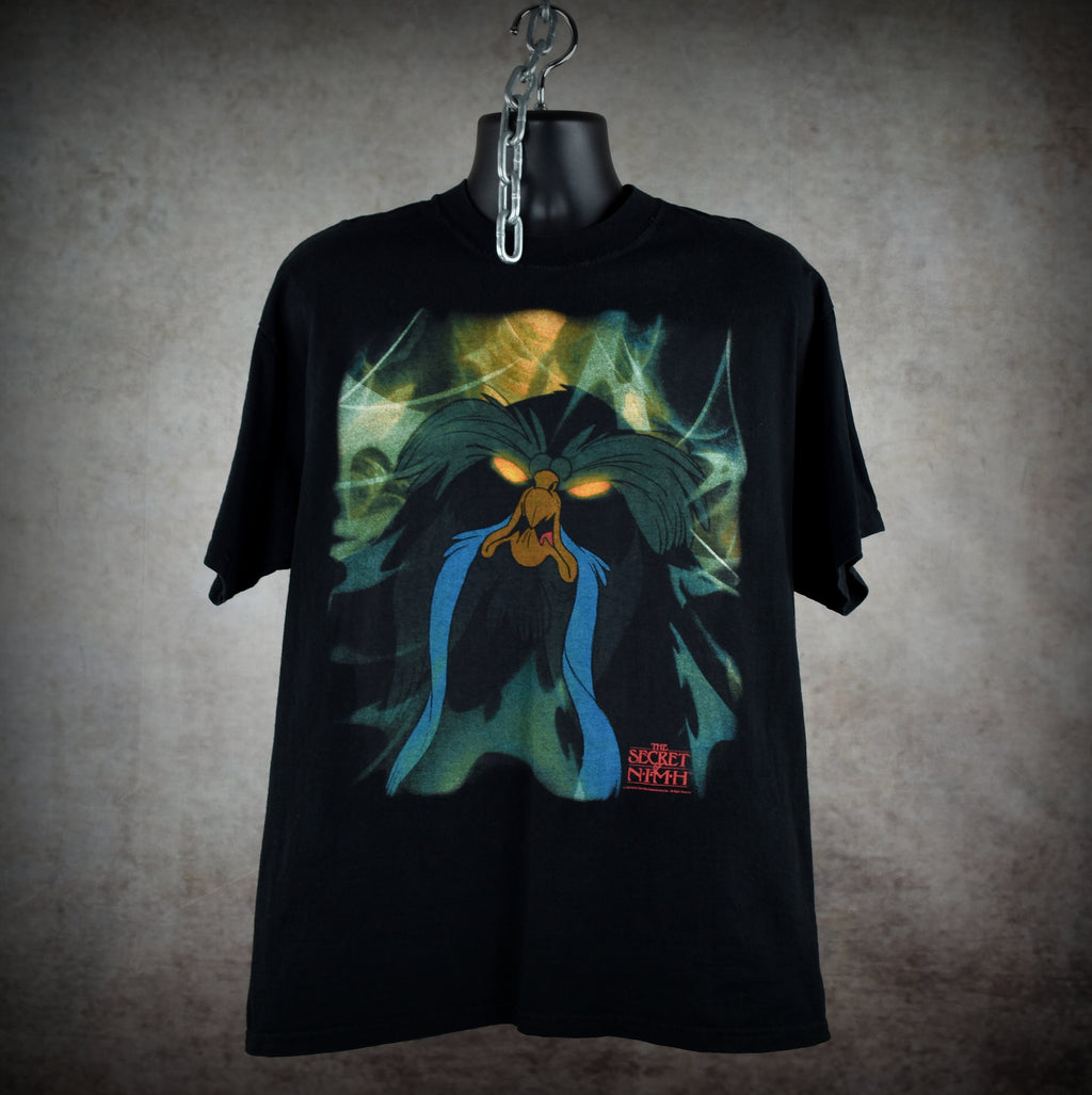 2000s the secret of nimh vintage the great owl cult classic 1982 don bluth cartoon movie y2k promo t-shirt