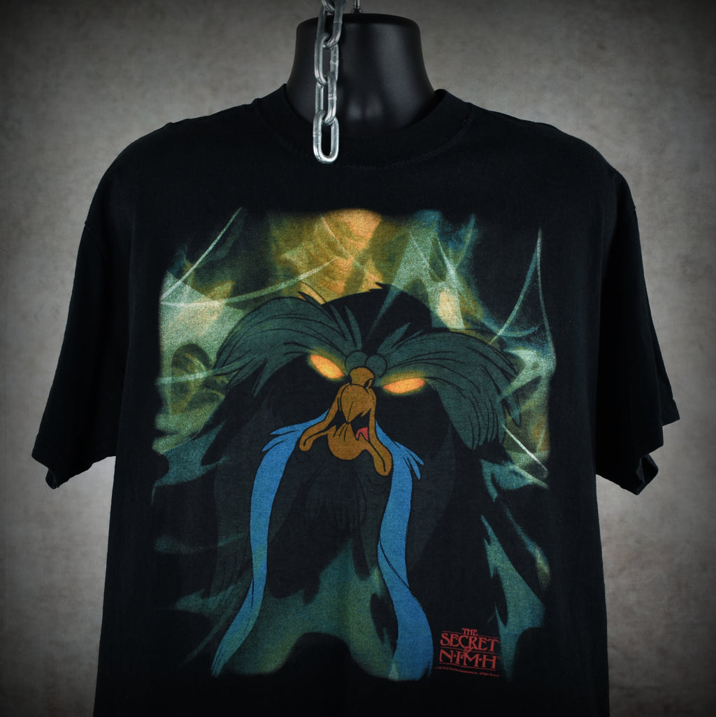 2000s the secret of nimh vintage the great owl cult classic 1982 don bluth cartoon movie y2k promo t-shirt