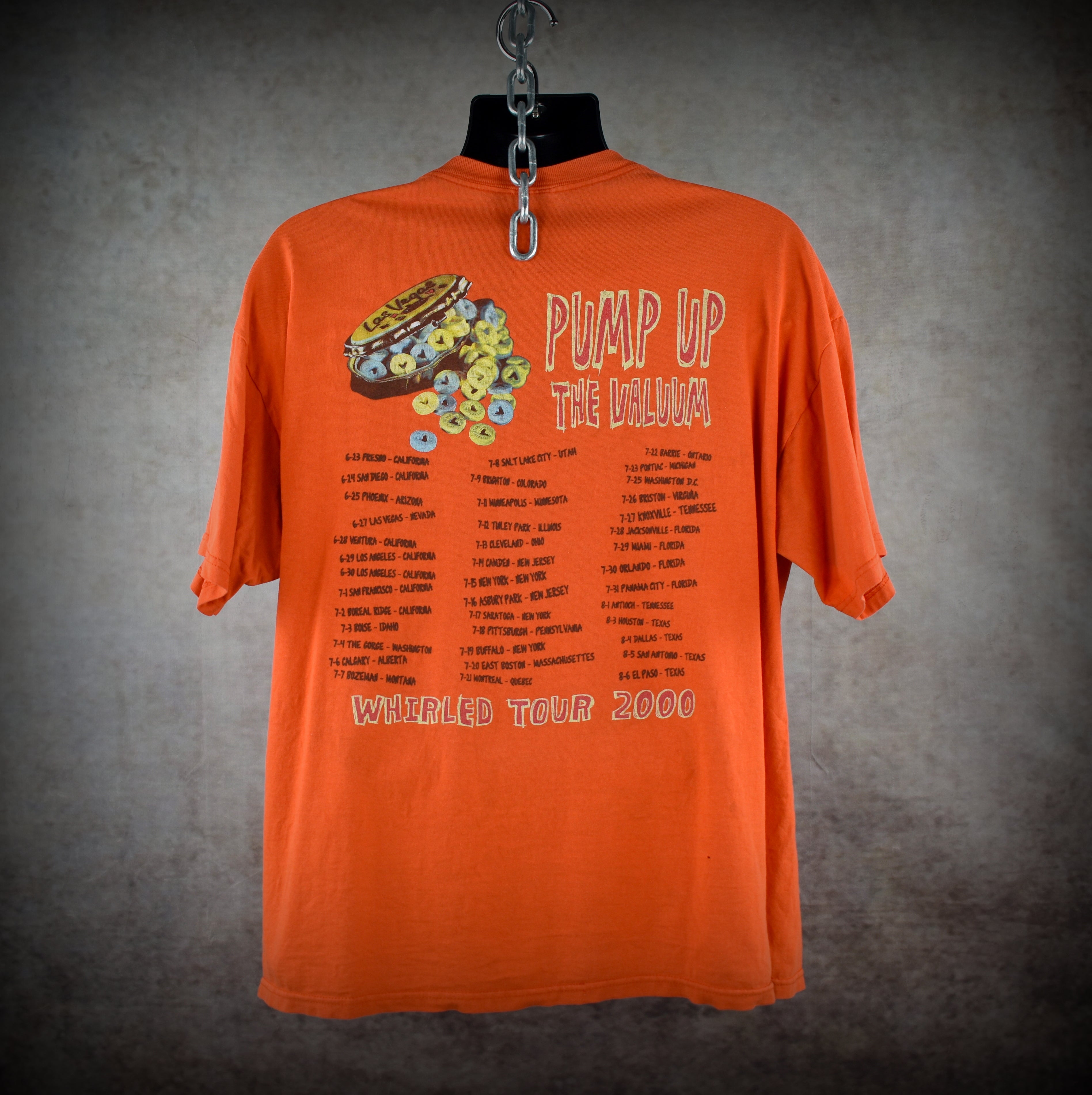2000 nofx vintage pump up the valuum whirled tour '00 classic y2k pop punk band t-shirt