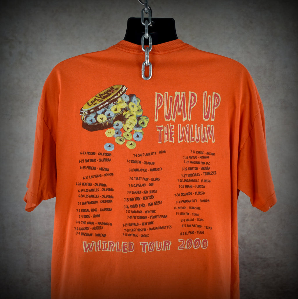 2000 nofx vintage pump up the valuum whirled tour '00 classic y2k pop punk band t-shirt