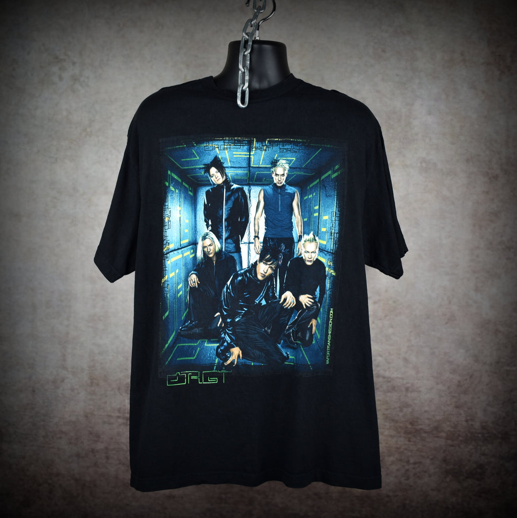 2000 orgy vintage "fiction (dreams in digital) era y2k nü glam band vapor transmission album promo t-shirt