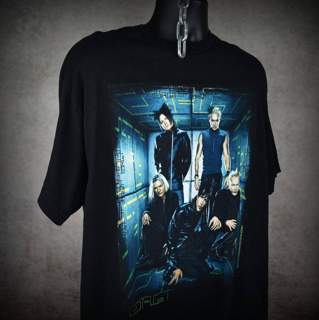 2000 orgy vintage "fiction (dreams in digital) era y2k nü glam band vapor transmission album promo t-shirt