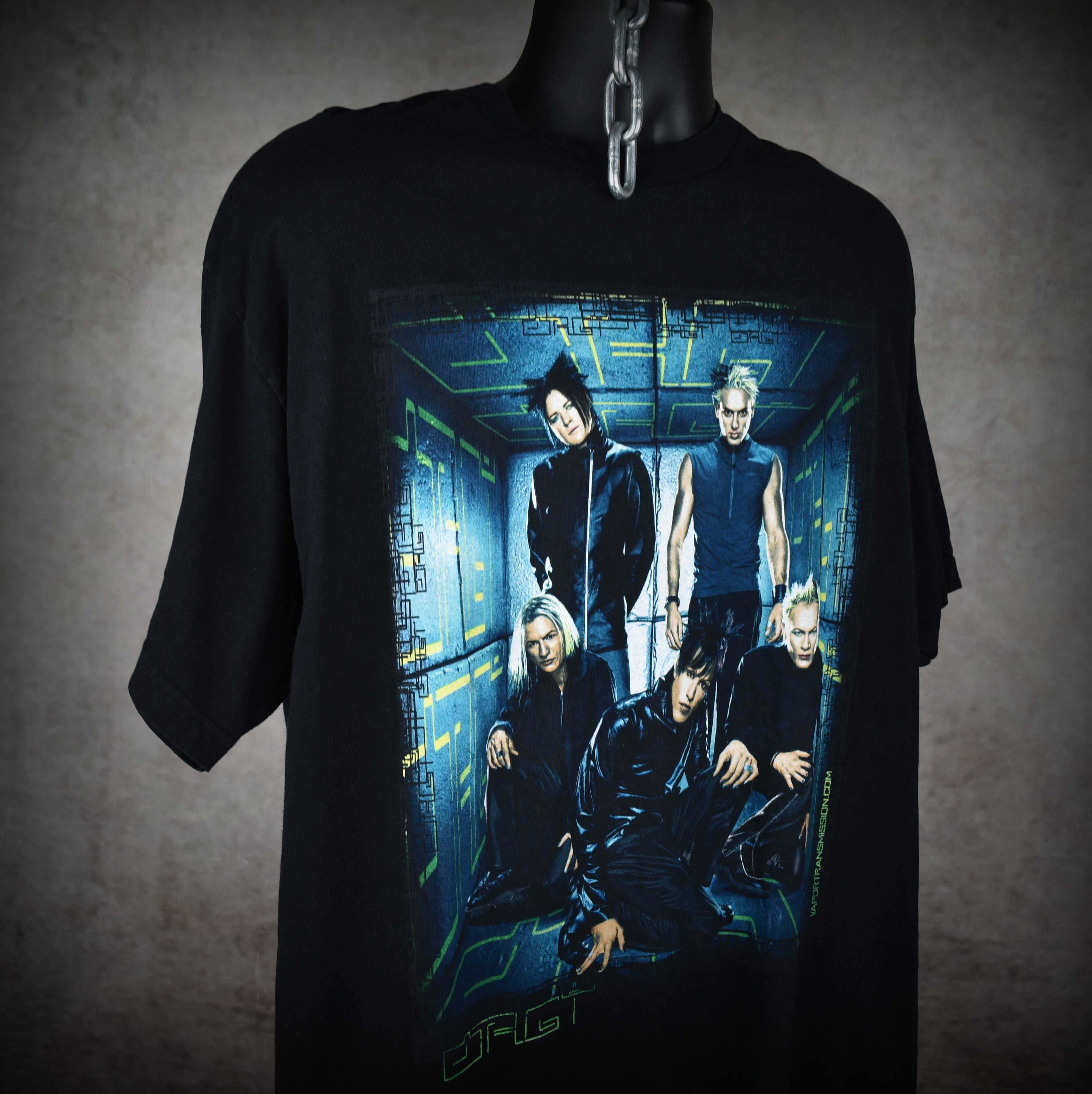 2000 orgy vintage "fiction (dreams in digital) era y2k nü glam band vapor transmission album promo t-shirt