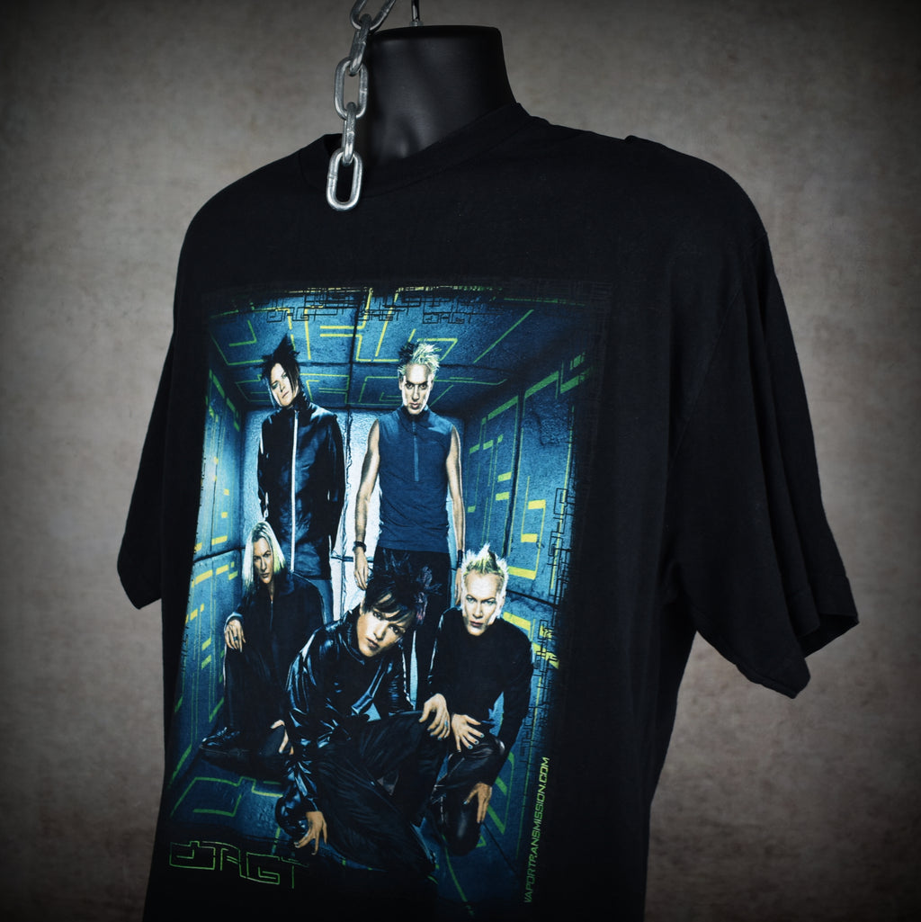 2000 orgy vintage "fiction (dreams in digital) era y2k nü glam band vapor transmission album promo t-shirt